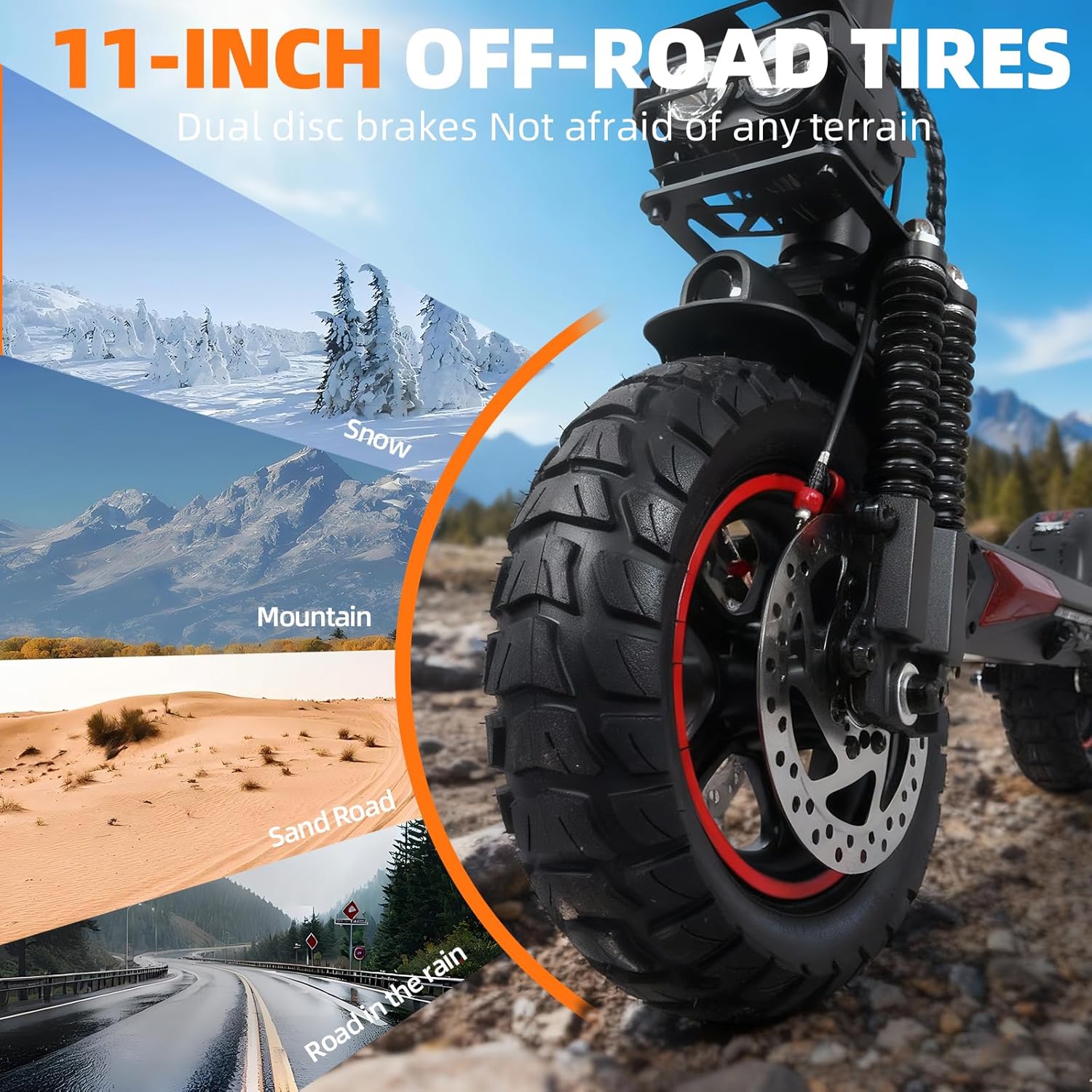 Ultimate Electric Scooter for Adults 1200W/1600W Motor 34 Mph Top Speed with Miles Long Range Features Dual Braking Cruise Control Dual Suspension Foldable E Scooter with Smart LCD