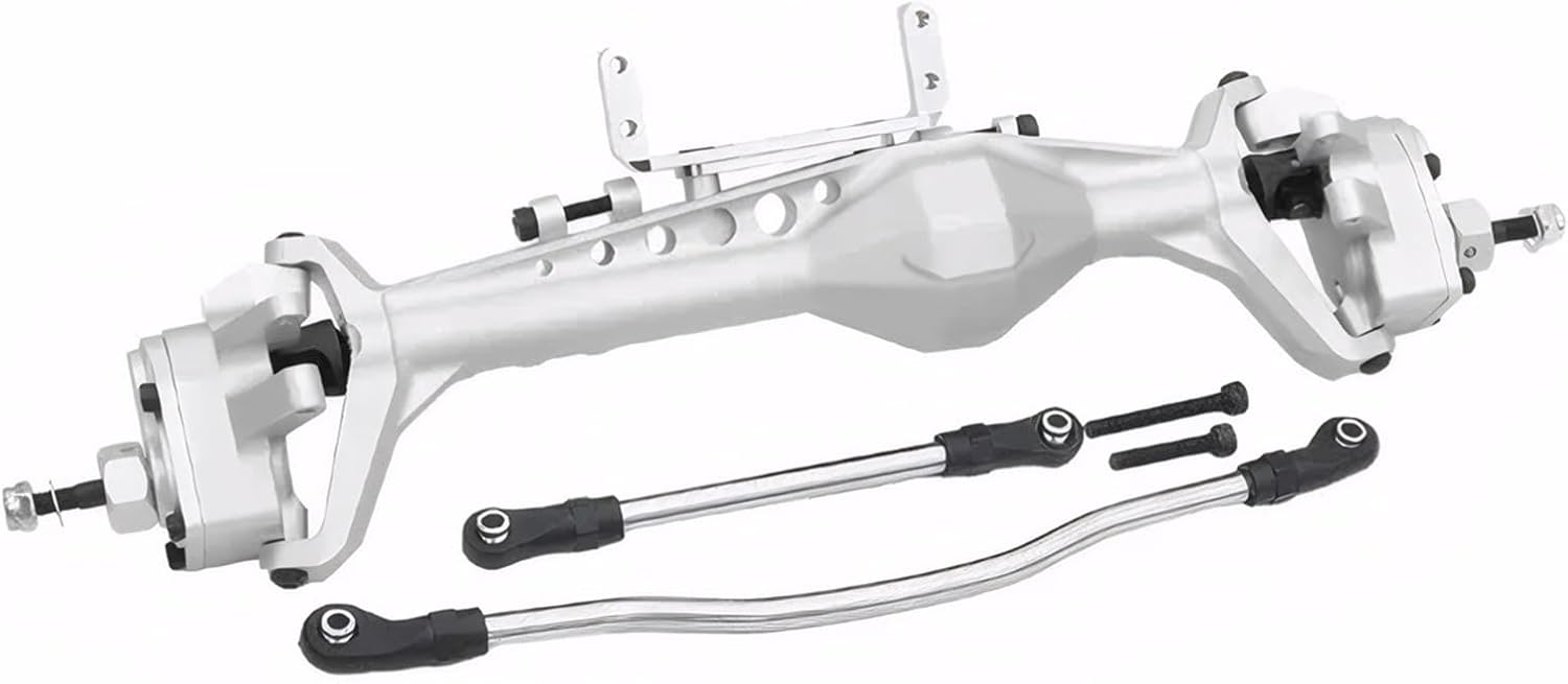 RC Vehicle Axles Compatible with Axial for Capra AXI03004 for LCG 1/10 RC Crawler Car Upgrade Parts Aluminum Alloy Front Rear Portal Axle with Servo Mounts(Color2,Front Axle and Rear Axle)