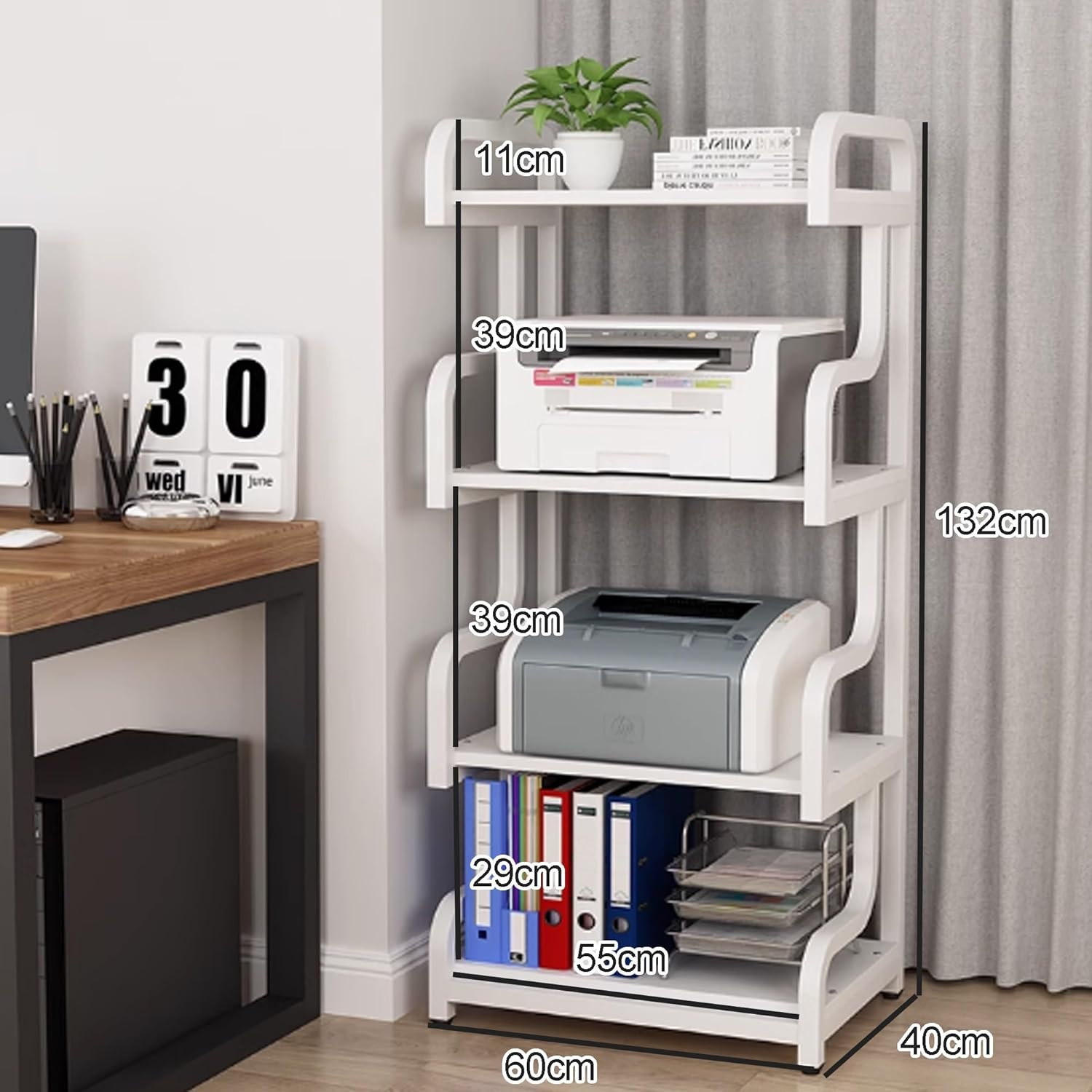 AV Media Storage Cabinet - Corner Audio Tower Shelf for Entertainment Systems
