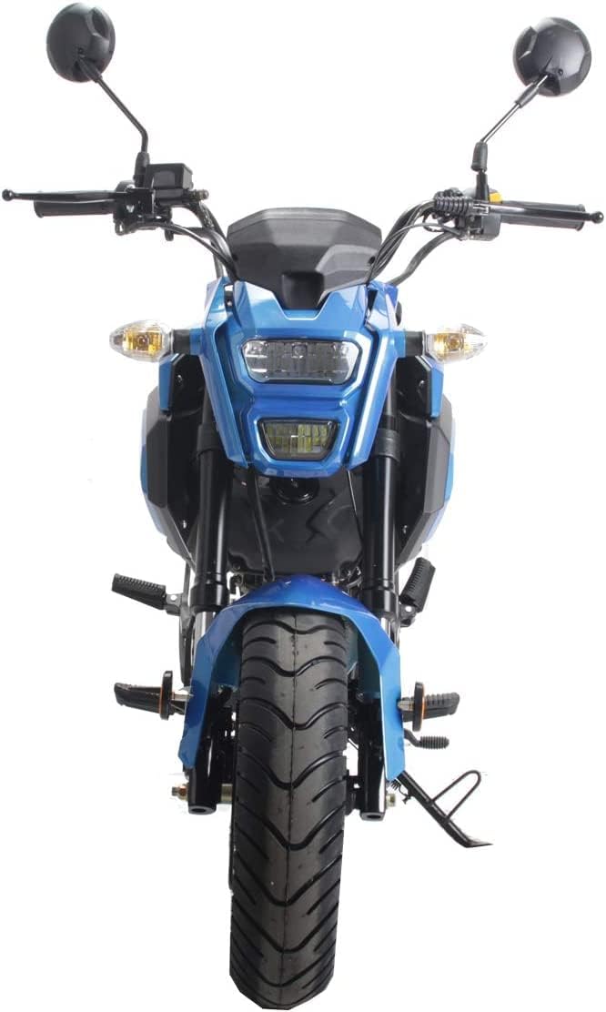 HHH 125cc Motorcycle Bike Vader 125 Dual Bike 125cc Scooter Gas Bike Adult Street Bike Street Motorcycle Big Headlights (Blue) (Factory Packaged)