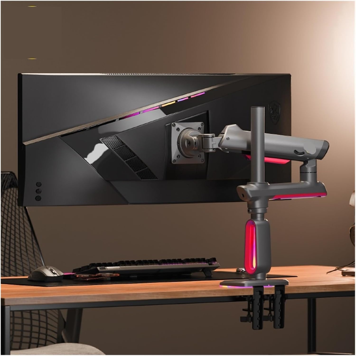 E-Sports Monitor Stand Robotic Arm Desktop Elevated Stand Screen Rotation 32-60 Inches L70