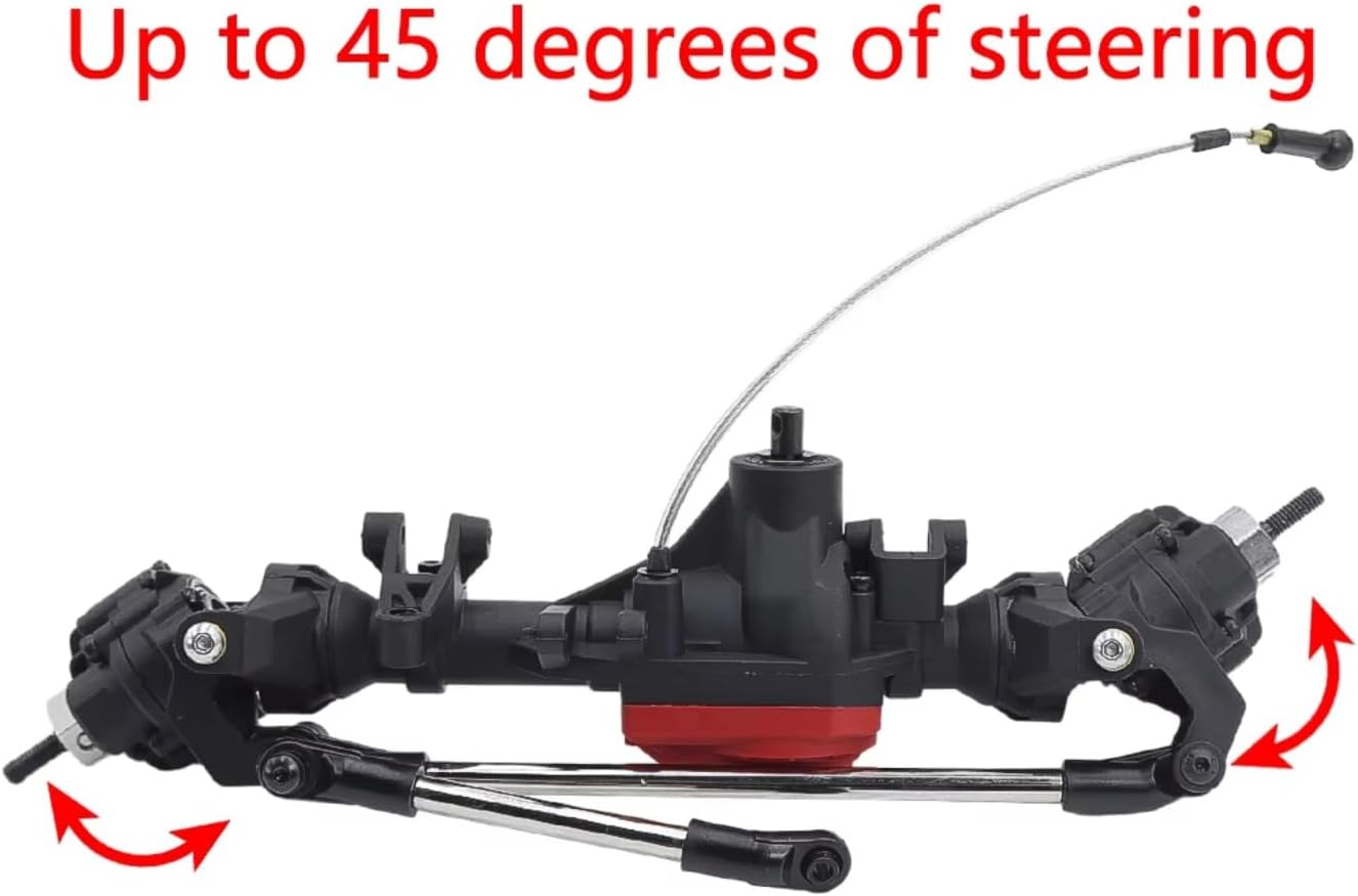 Compatible with TRX4 6WD 1/10 RC Crawler Upgrades Parts Replacement Accessories Front Middle Rear Complete Portal Axles RC Front and Rear Axle(1Set)