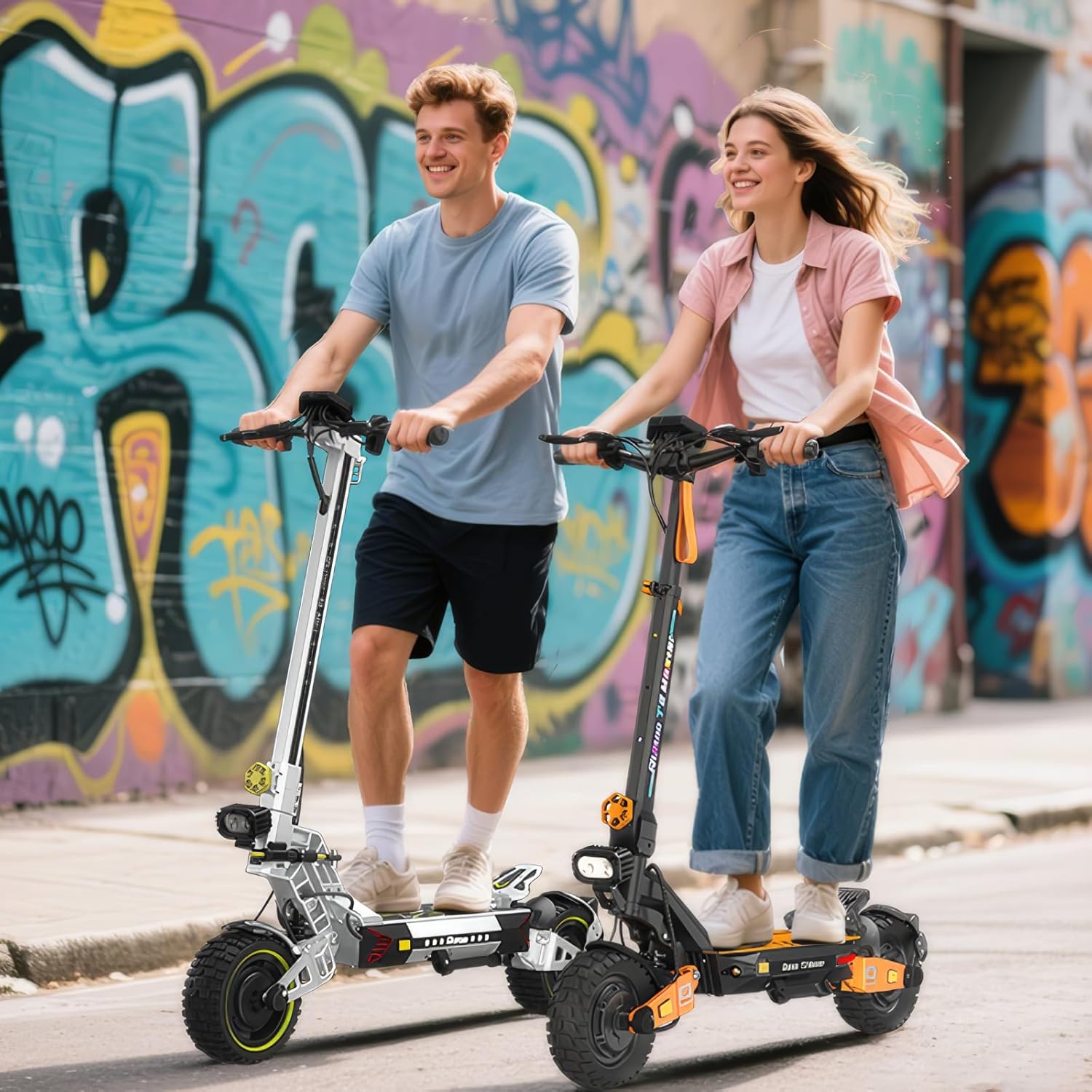 Electric Scooter, 1000W/ 1200W/ 1600W/ 3200W Brushless Motor, 28-40Mph, 31-45 Miles Range, E-Scooter with Seat for Adults