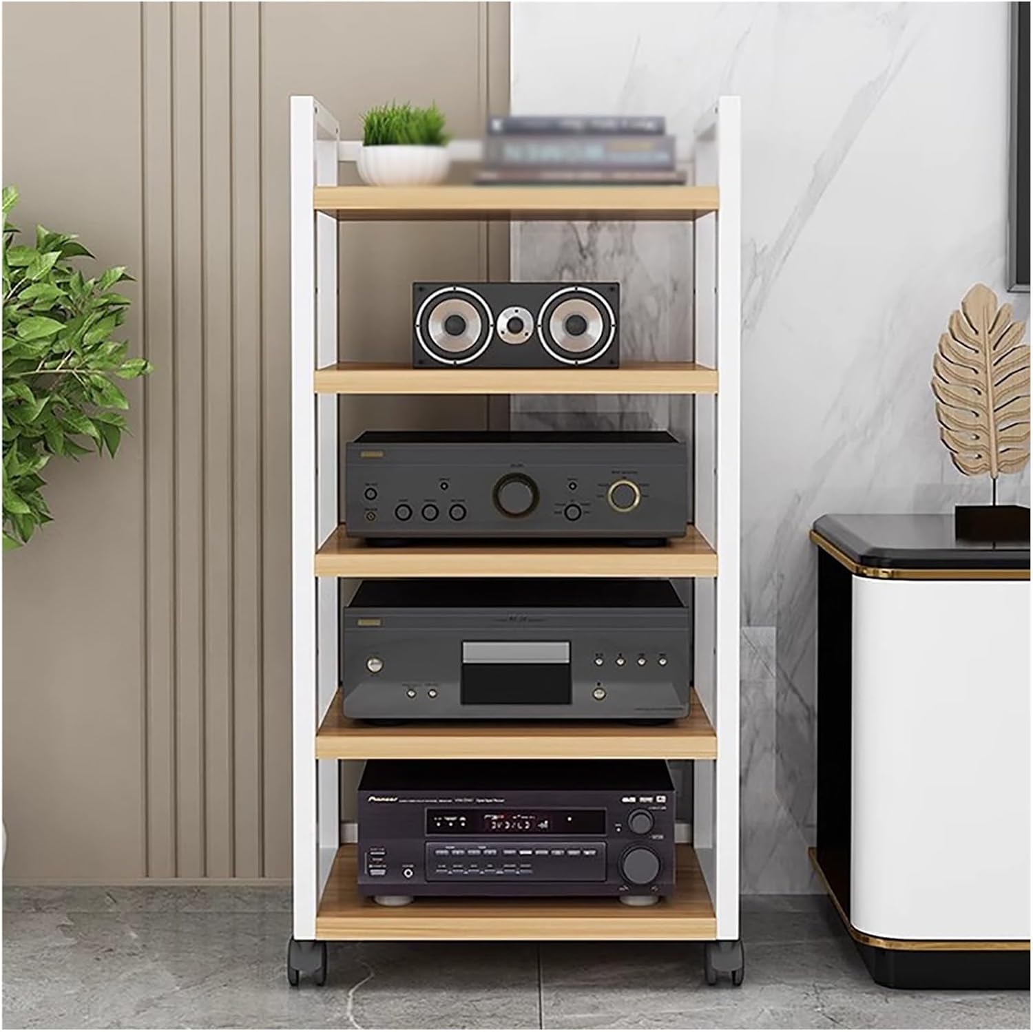 JYHHCYS Audio Component Rack Media Stereo Stand Equipment Shelf 3 4 5 Tier