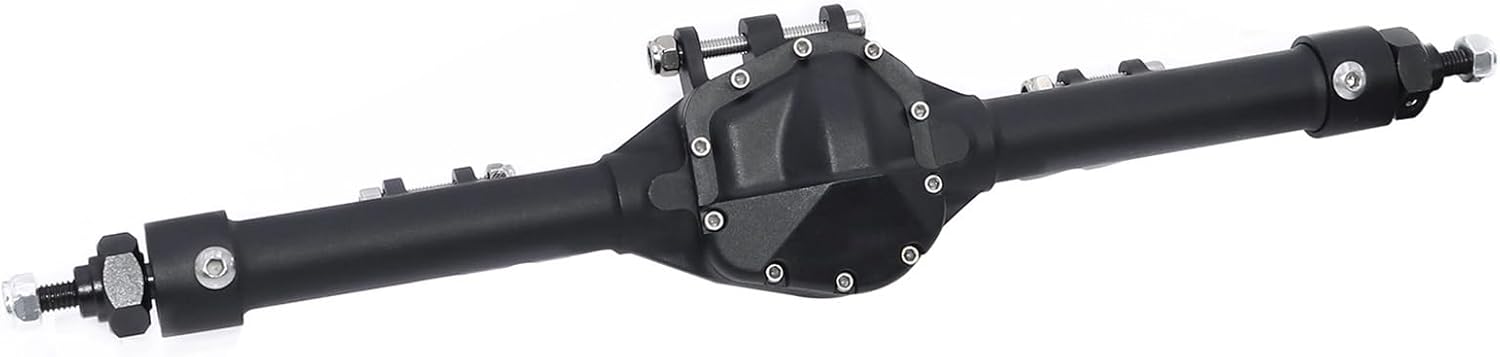 RC Car Parts for Axial for SCX10 II for VS4-10 1/10 Piece Construction Front Rear Straight Axle Modification Accessories RC Crawler Car Chassis Upgrade Parts(Black,Set)