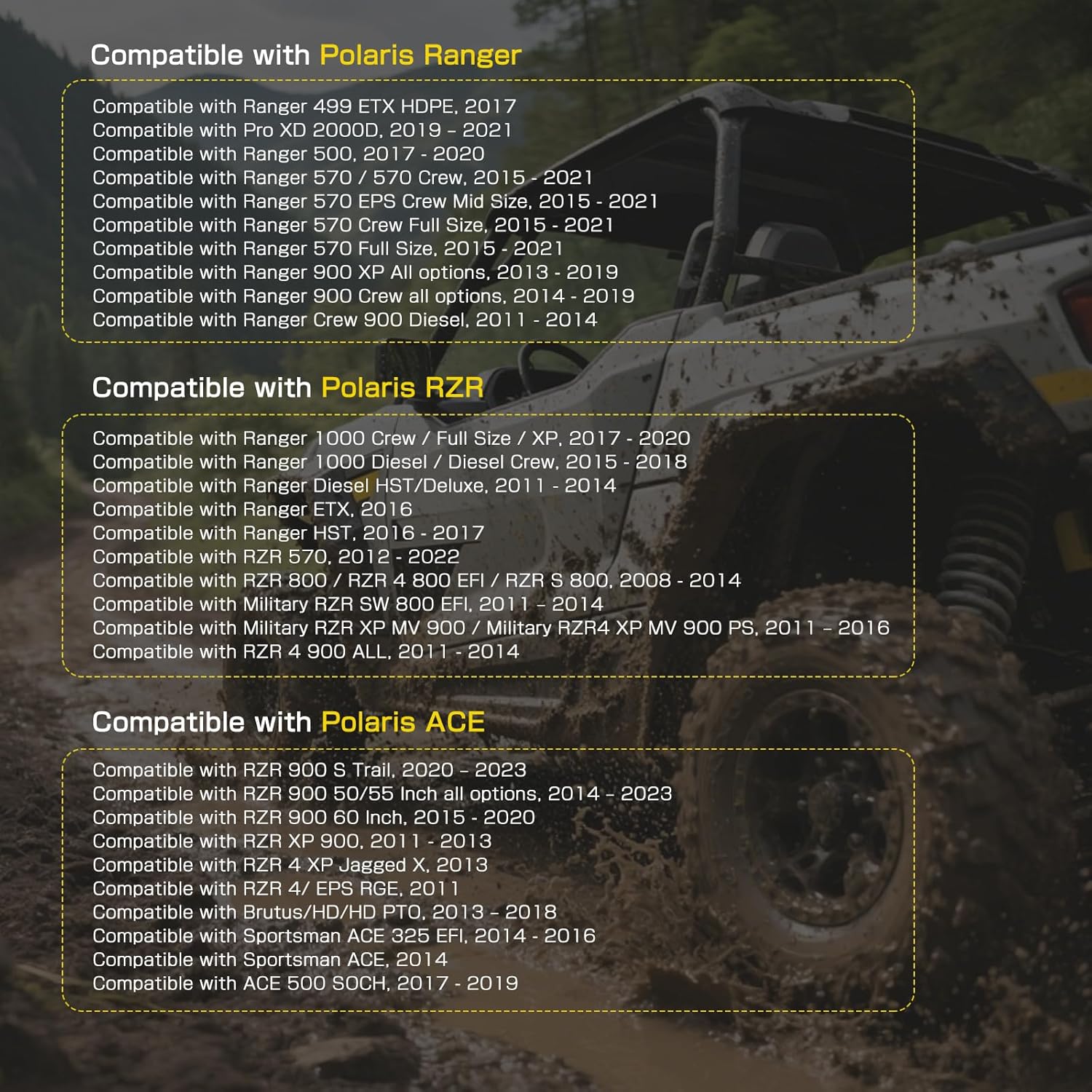Front Side Differential Assembly compatible with Polaris Ranger RZR ACE 500 570 800 900 1000 2011-2023 replace 1333750 1333104 1334309 1337046
