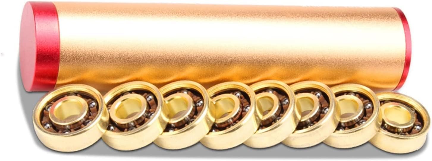 Bearings 8PCS Titanium Ceramic Bearings Gold Shaft Roller Skates Universal 608 High Speed Roller Skate Bearings
