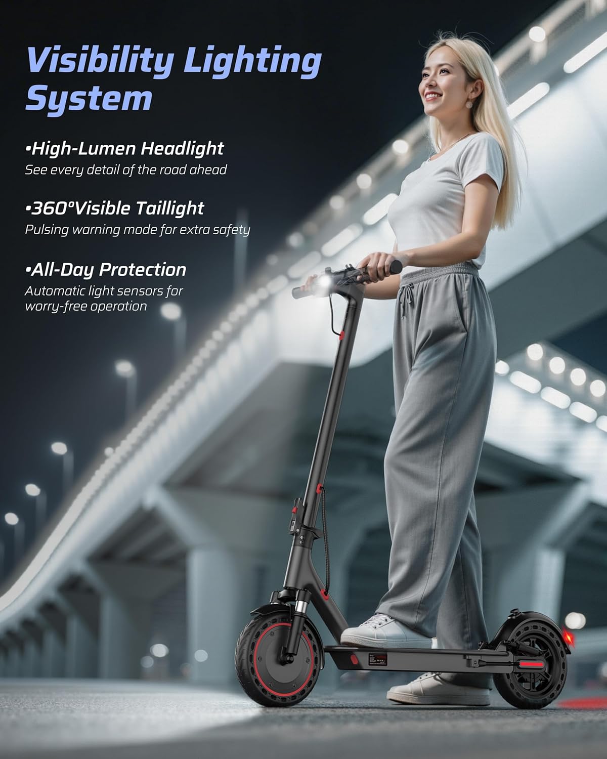 Electric Scooter for Adults, 350W/500W Motor, 16-22 Miles Range, 8.5