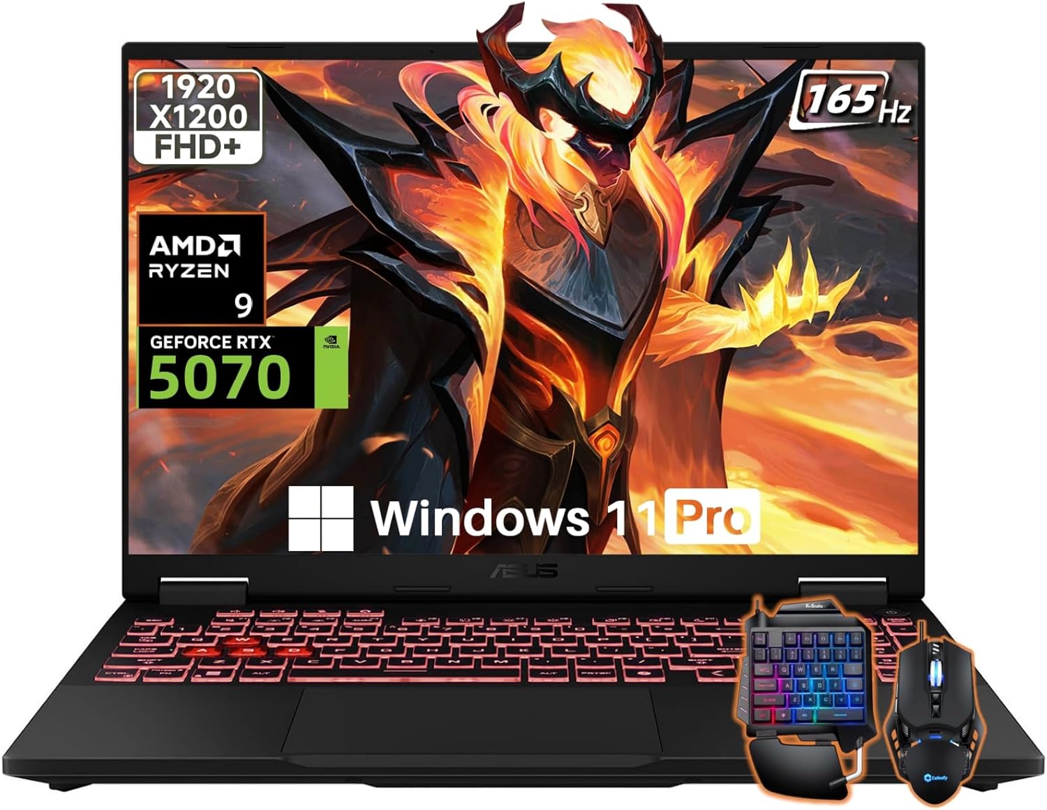 ASUS TUF Gaming A16 Laptop 2025 New, AMD Ryzen 9 270 (Max 5.2GHz, 24MB Cache), NVIDIA RTX 5070, 16
