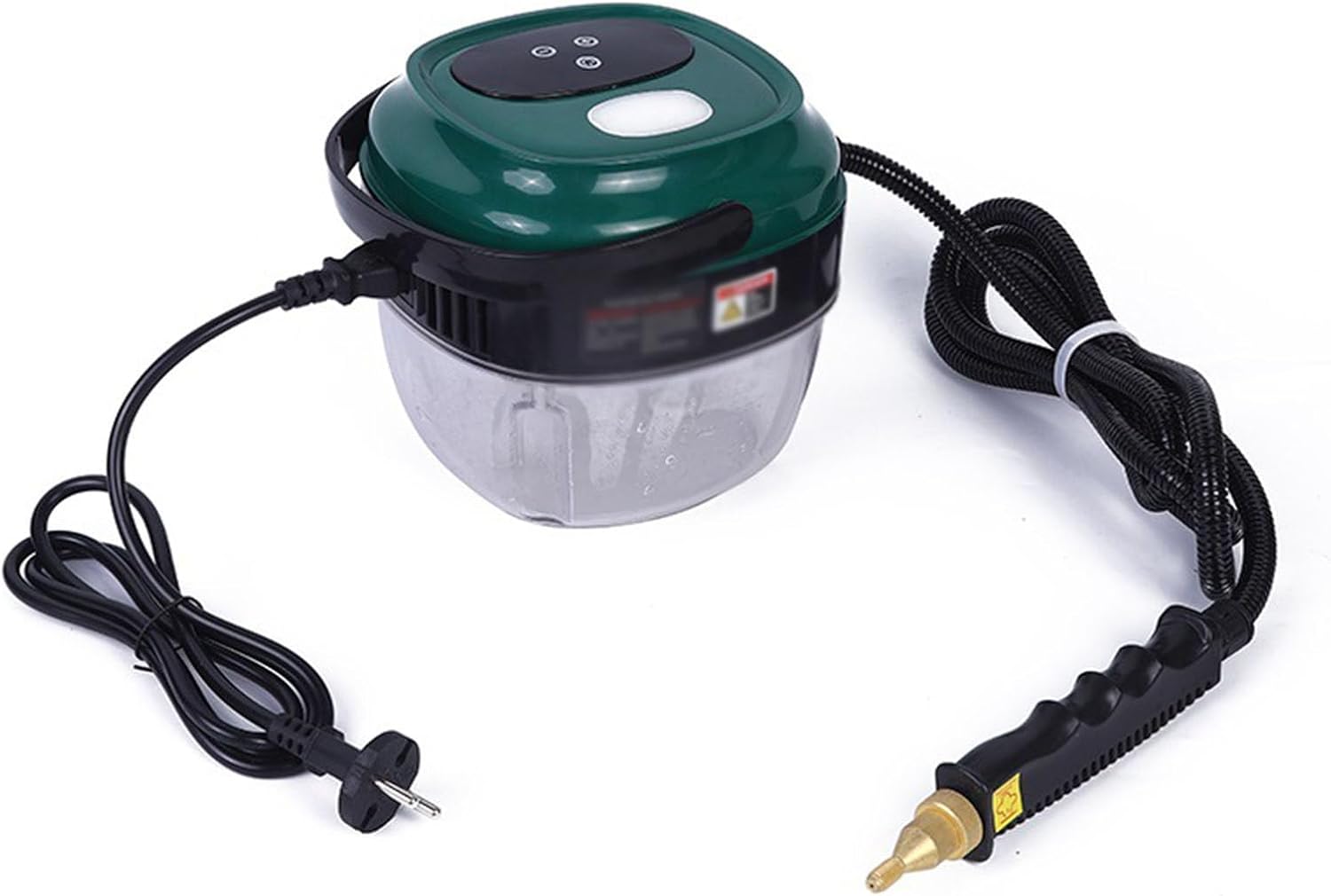 1800W Intelligent High Temperature Steam Cleaner 1500Ml Drainable Bottom Suitable for Floors, Sofas, and Kitchen Appliances,Green