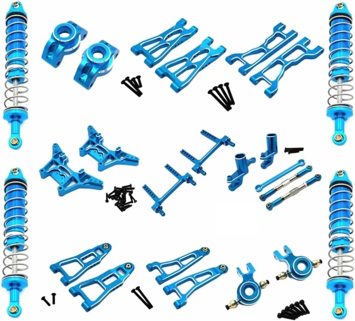 Rc Damper Shock Absorber For Ud Ud1201 Ud1202 Ud-12Pro 1/12 Metal Shock Absorber Set For Fit RC Car Parts Tracked Vehicle Parts And Accessories Upgrade Replacement Use(Blue)