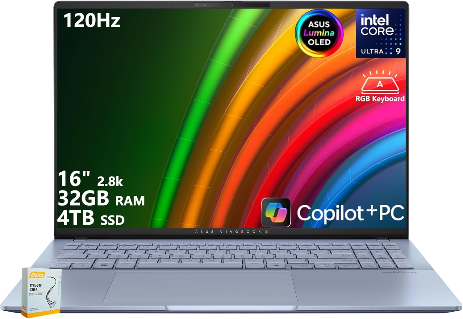 ASUS Vivobook S16 Copilot+ AI PC Laptop | 16