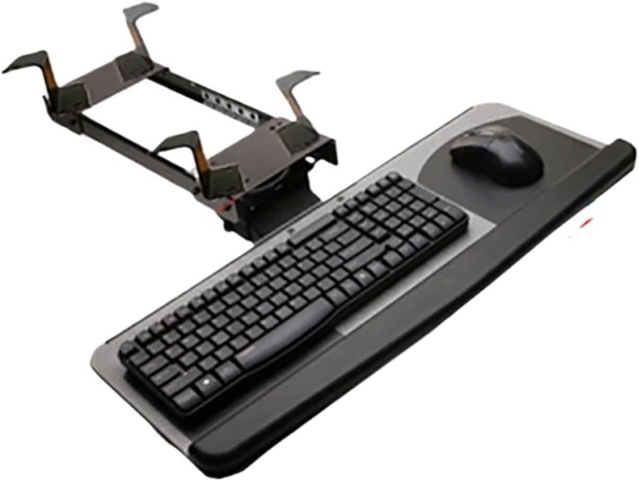 LK06AD Ergonomic Sliding Tilt XL Size Wrist Rest Keyboard Stand with Two Mouse Pads for Computer Desk Keyboard Tray Stand(LK06AD)