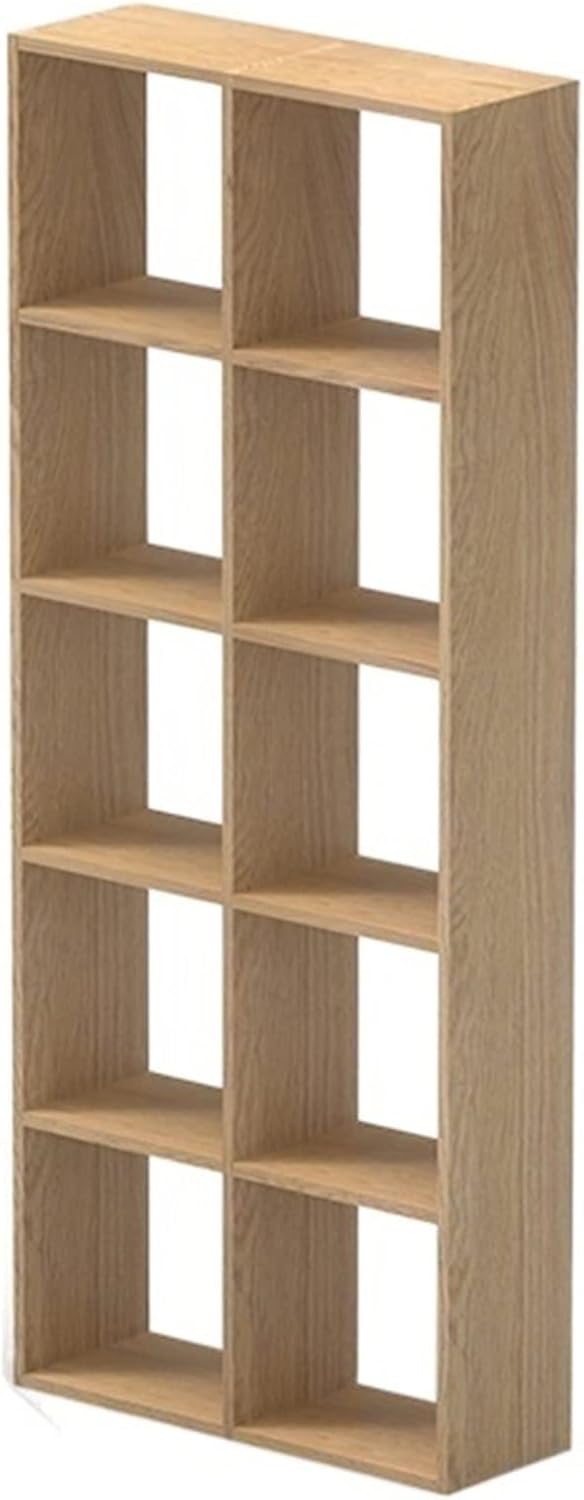 KIRANDY Free Combination Bookshelf, Solid Wood Lattice Bookcase Floor Children's Storage Rack for Bedroom and Living Room (Color : 81x28x200cm, Size : Black Walnut)