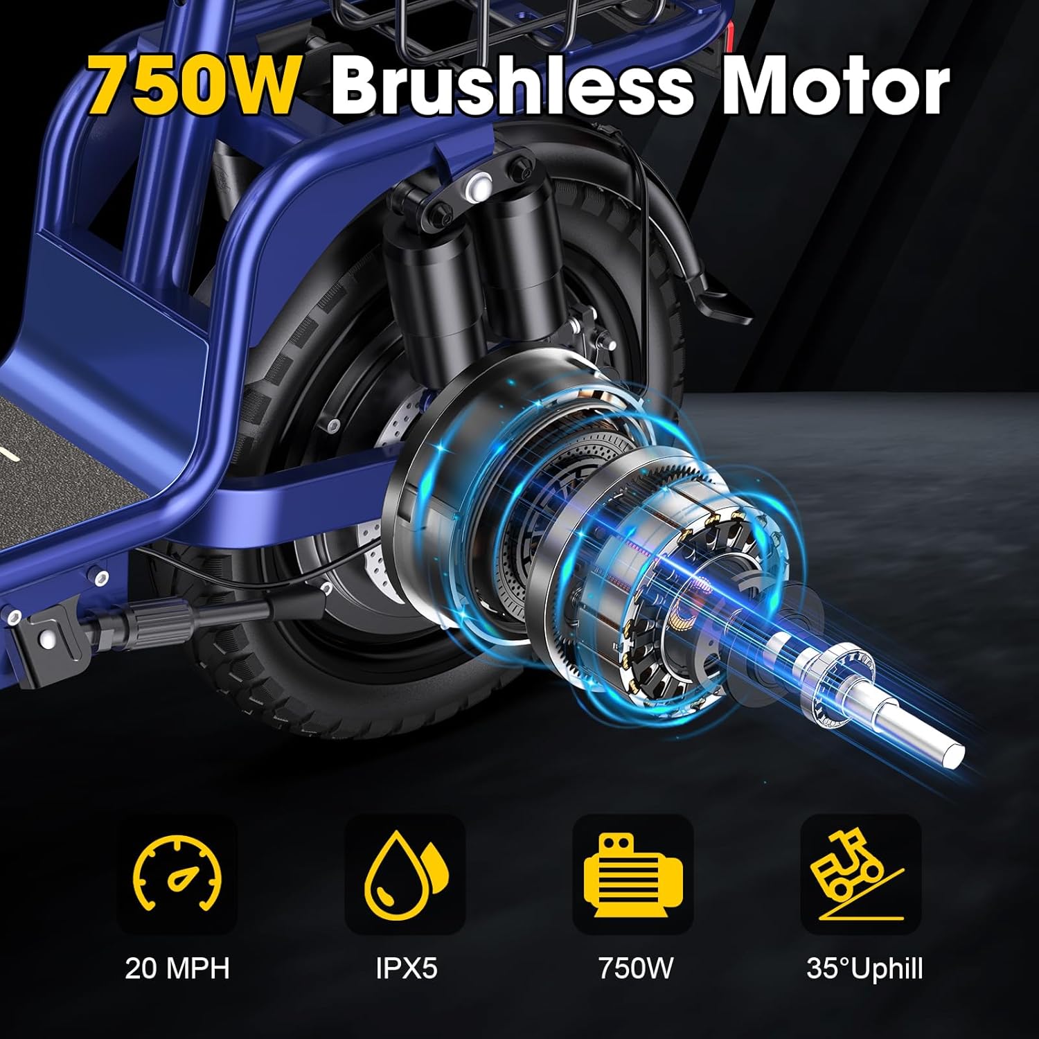 Adults Electric Scooter with Seat,1000W Peak Motor 48V 10.4AH Foldable Electric Scooter,14