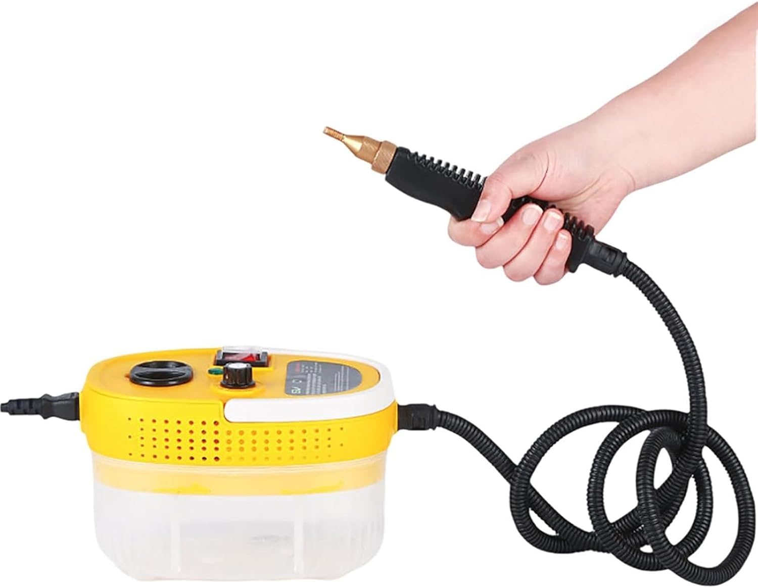 ERICAT Portable Steam Cleaner, 2500W Steam Cleaning Machine with Non-Slip Handle, 105° High Temperature Steam and 6-Speed Gear Adjustment, Quick Heating in 10 Seconds, for Home, Furniture, Couch