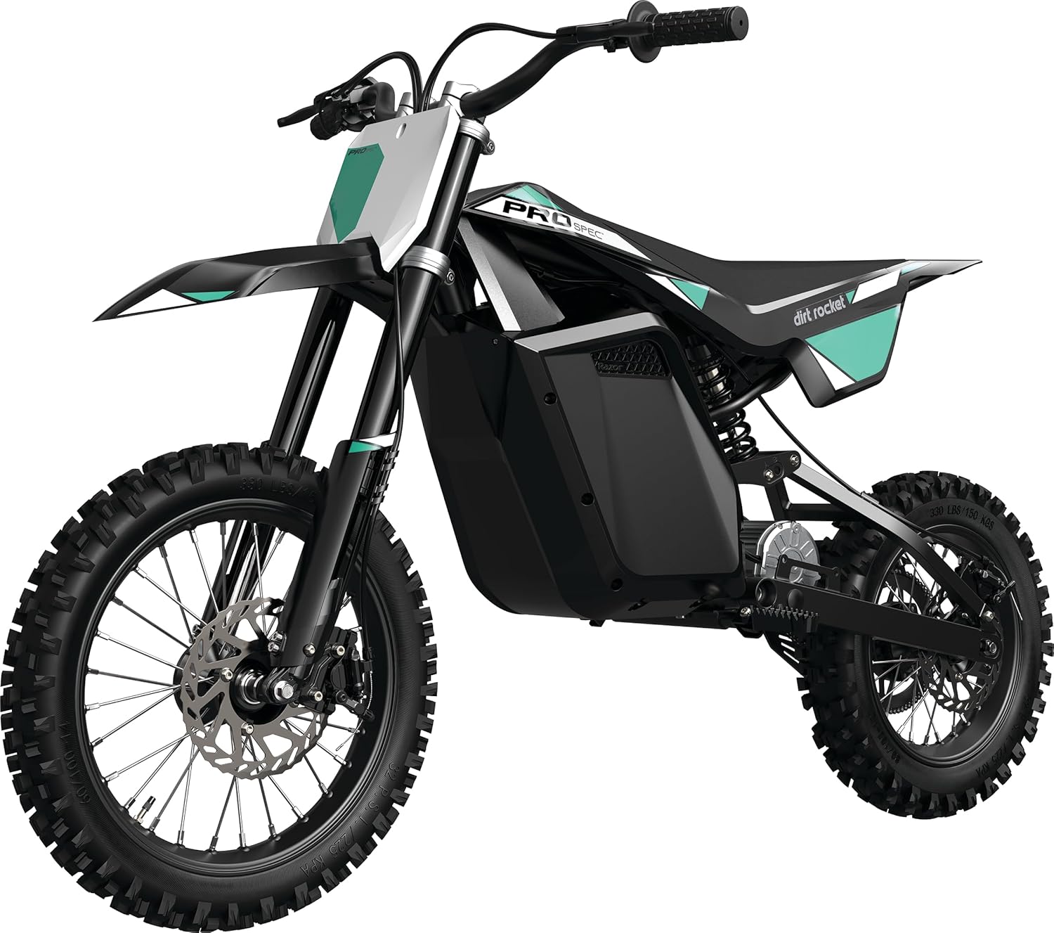 Razor Dirt Rocket Pro Spec, Performance eMoto Motocross Bike for Off-Road Mature Riders, 16Y+, 1600W Motor, 48V Lithium-Ion Battery, Up to 28MPH, Front Suspension & Link Tuned Rear Suspension System