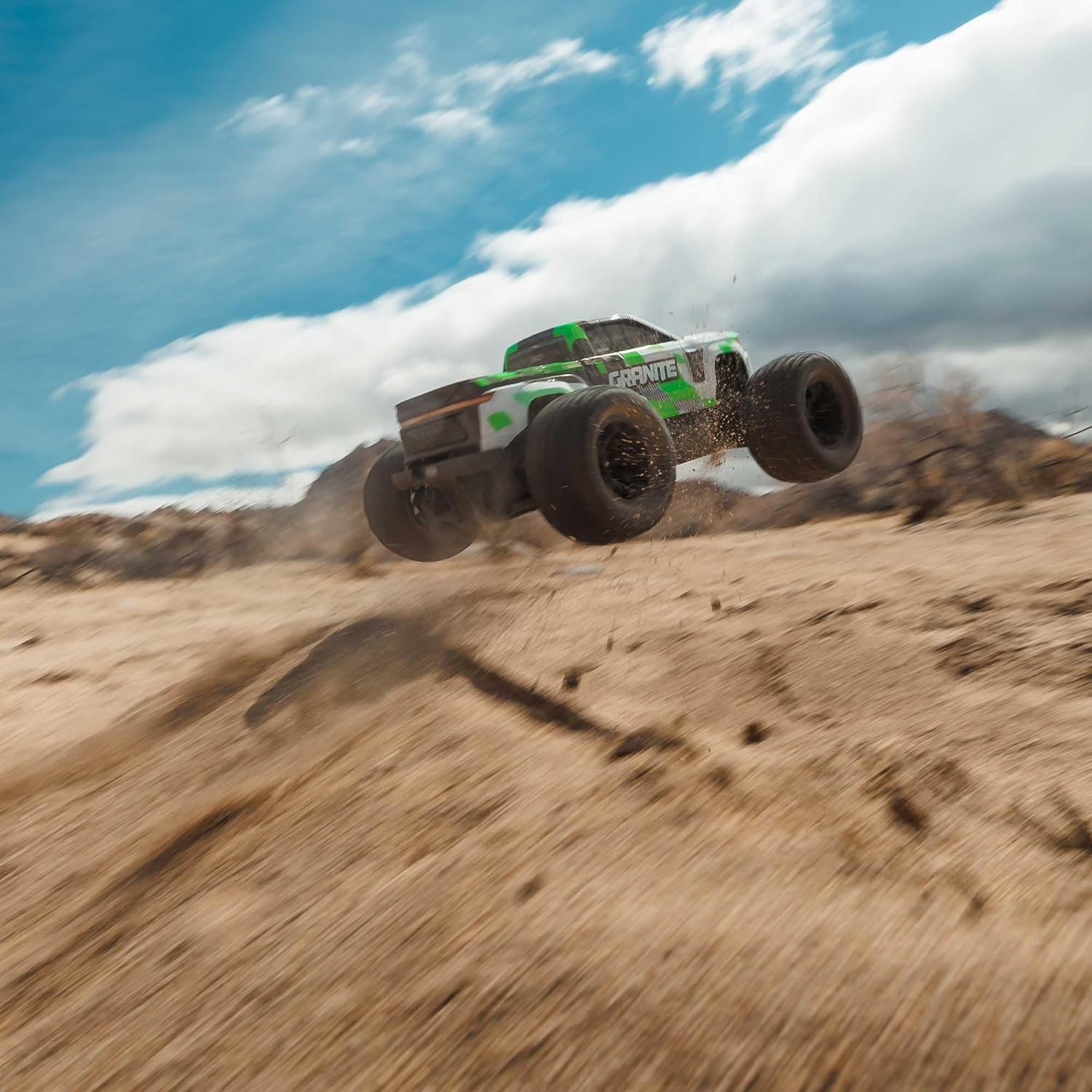 ARRMA RC Truck 1/10 Granite 4X4 RTR Brushed Monster Truck, Green, RTR (Battery and Charger Not Included) ARA4202V4T1