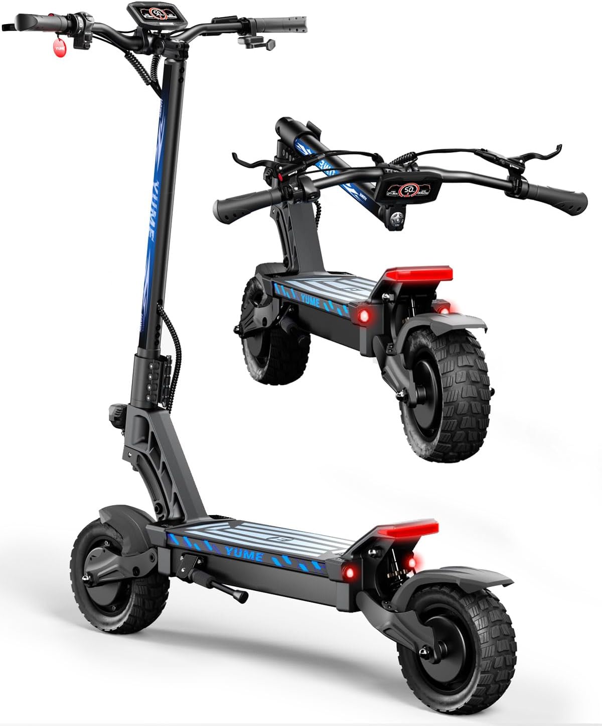 M YUME SCOOTER X11+ 6000W / Hawk 4000W Motor Scooter, 50/43 MPH 56/43 Miles 60V 27AH Electric Scooter for Adults, 11