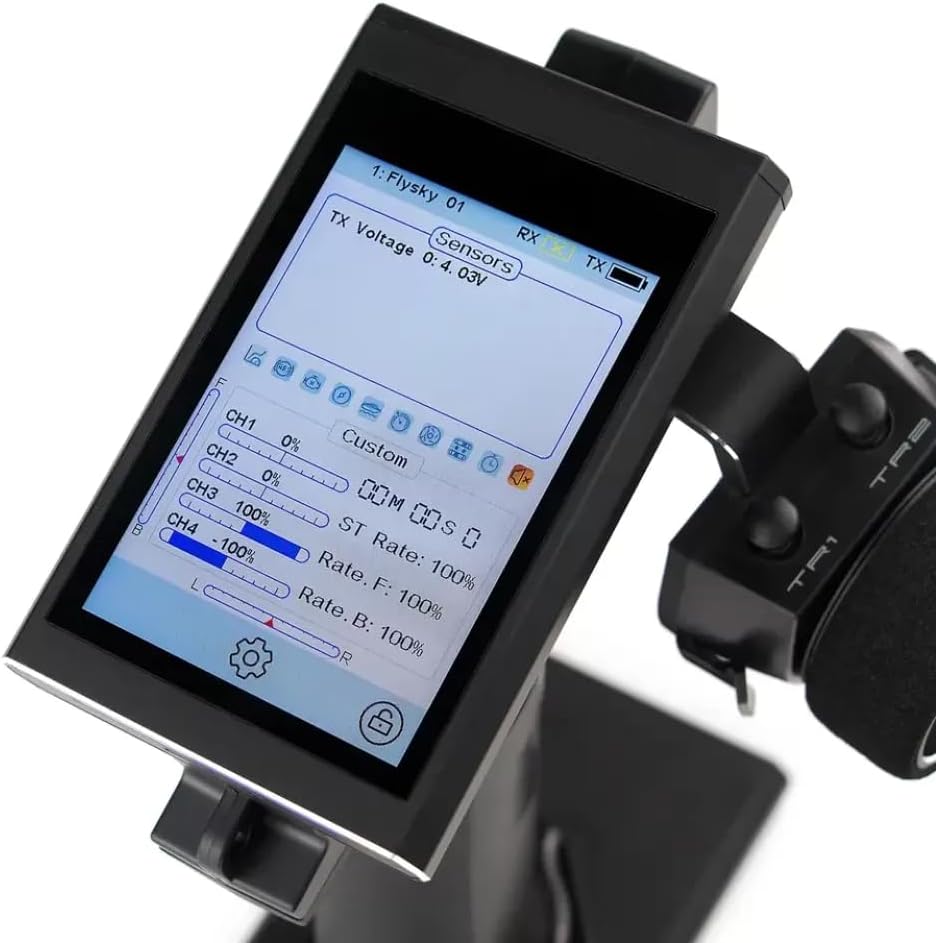 Radio Transmitter Remote Controller with FGR4S Receiver AFHDS 3 Protocol 2.4G 8CH Compatible with Noble NB4+ Remote Control Car Boat