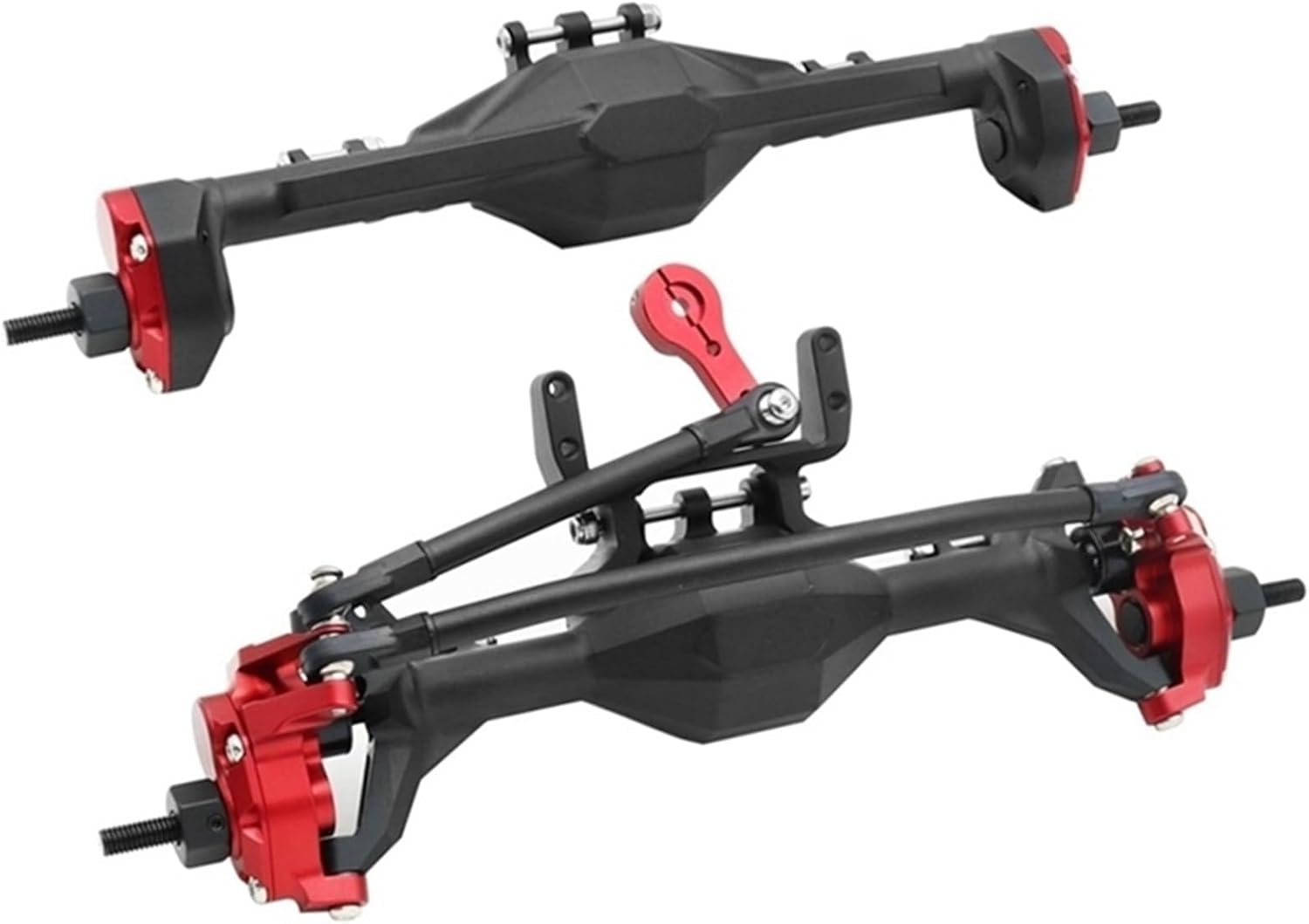 RC Vehicle Axles Compatible with Axial for SCX10 II 90046 for RGT 86100 1/10 RC Crawler Car Upgrade Parts Metal Front Rear Axle RC Car Upgrade Parts(Color2)