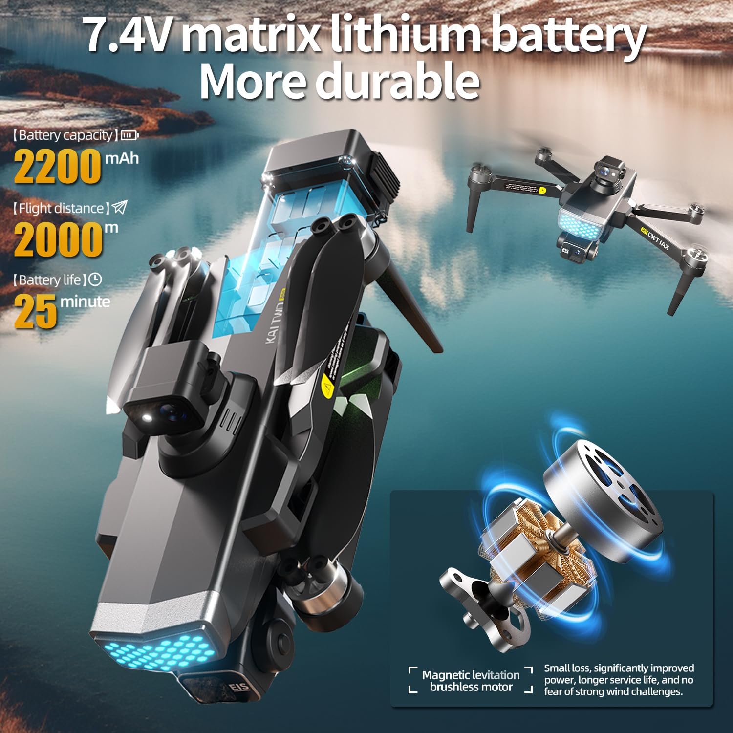 5.6” Touch Screen Drone with 3-Axis Gimbal & 4K Camera, 5G FPV Transmission, GPS Auto Return, 360° Obstacle Avoidance, 7-Level Wind Resistance, 30 Mins Flight, Professional Aerial Photography Quadcopter for Adults