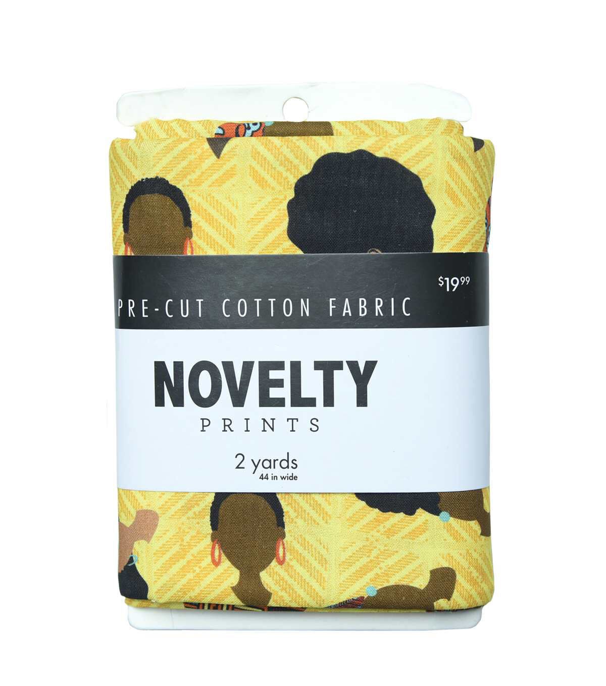 Hair Fun On Yellow Black History Month Novelty Cotton 2 Yard Precut