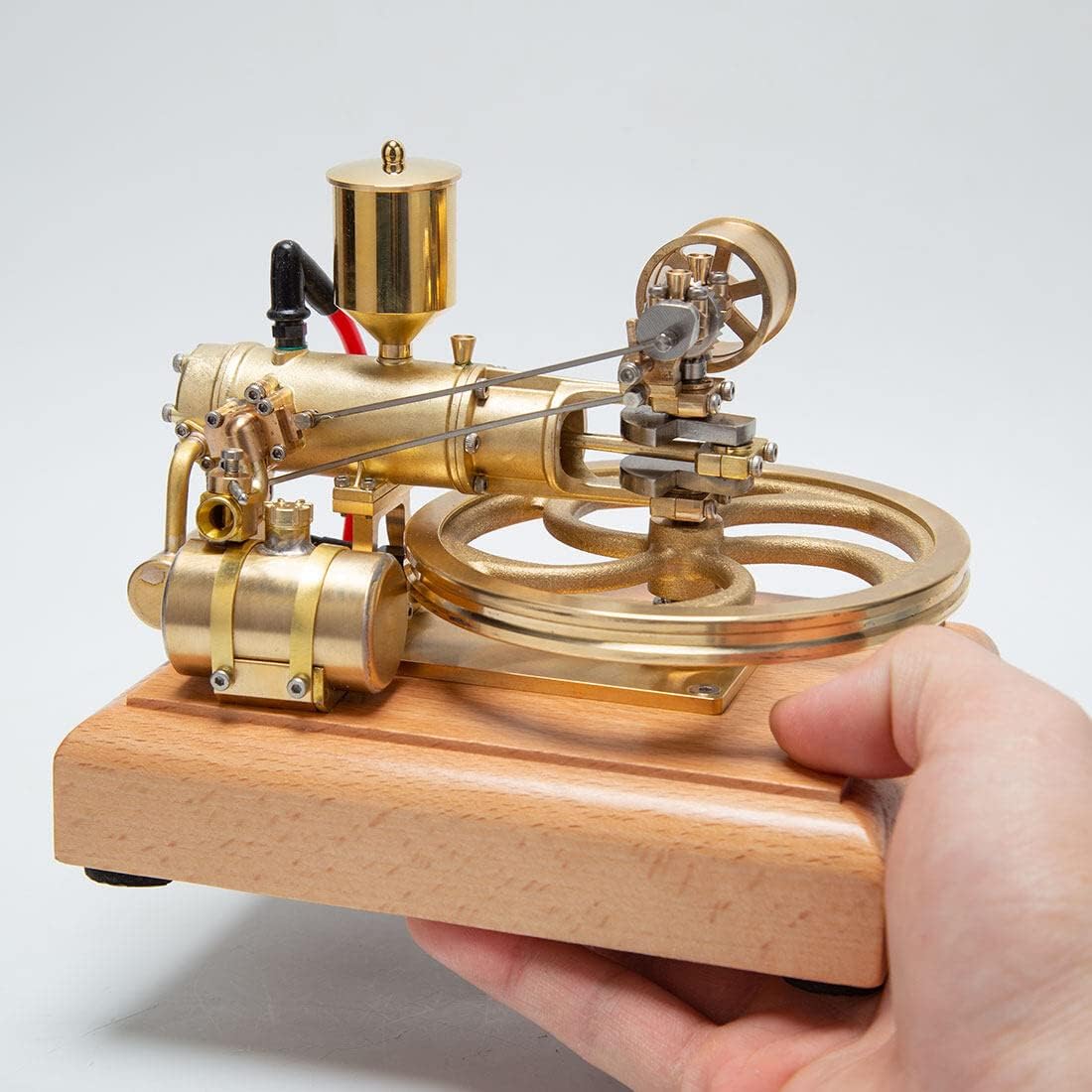 Steam Engine Model Kits That Works, 1.9cc Horizontal Single-Cylinder 4-Stroke Three-Wheeler Internal Combustion Engine for Desktop Mechanical Demonstration & STEM Education