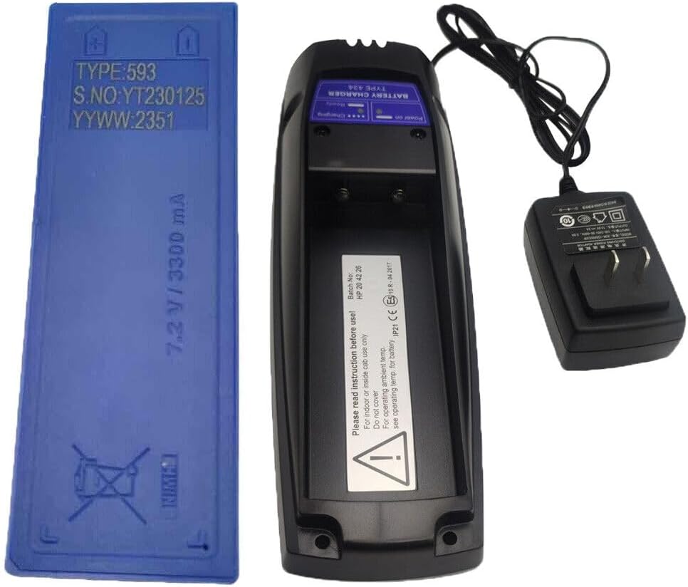 (1 x Charger + 1 x Battery) 110-240V Scanreco 434 EEA4291 Battery Charger + Type 593 NIMH Rechargeable Battery 3.0Ah for SCANRECO 593/592/590/960 7.2V GP222101