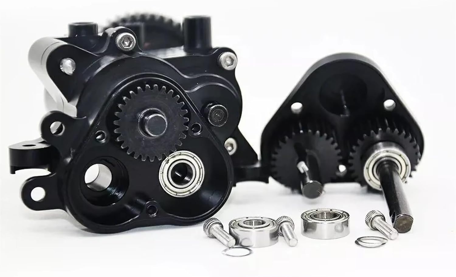 RC Gearboxes For TRX-4 1/10 Metal Gearbox Set RC Crawler Car Upgrade Parts Transmission Case Gears