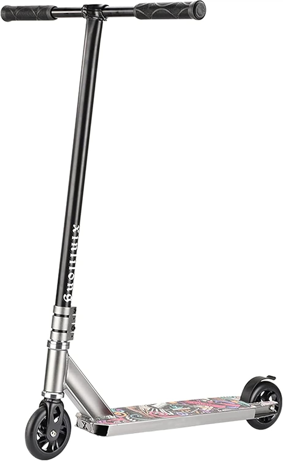 Adult Street Car Two-Wheel Professional Extreme Scooter Competitive Stunt Car Combination Scooter (Color : Light Grey)