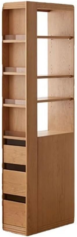 LUNIZ Bookshelves Creative Fashion Solid Wood Bookcase Home Rack Living Room Storage Cabinet Bedroom Storage Cabinet Home Decor Furniture