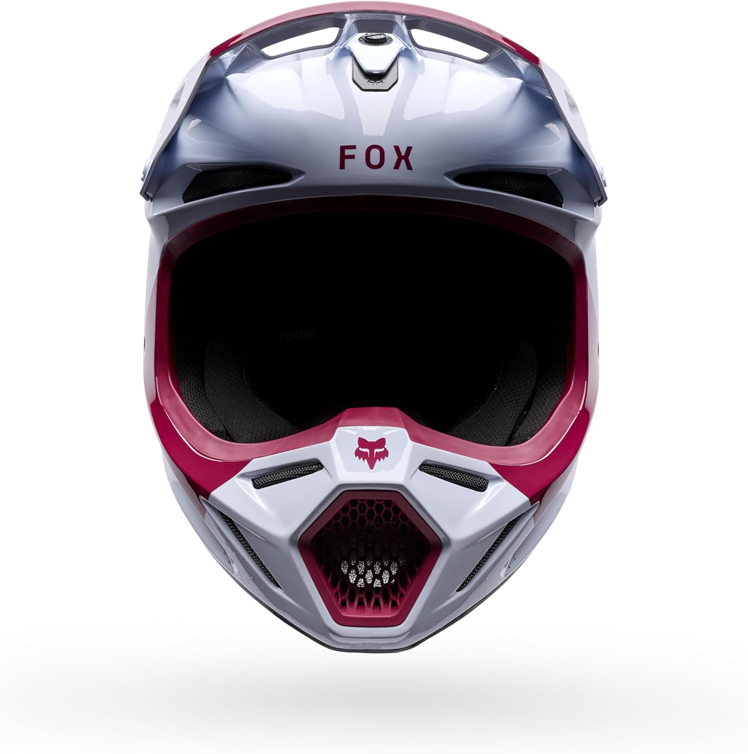 Fox Racing Unisex V3 Motocross Dirt Bike Helmet, Cranberry, Medium