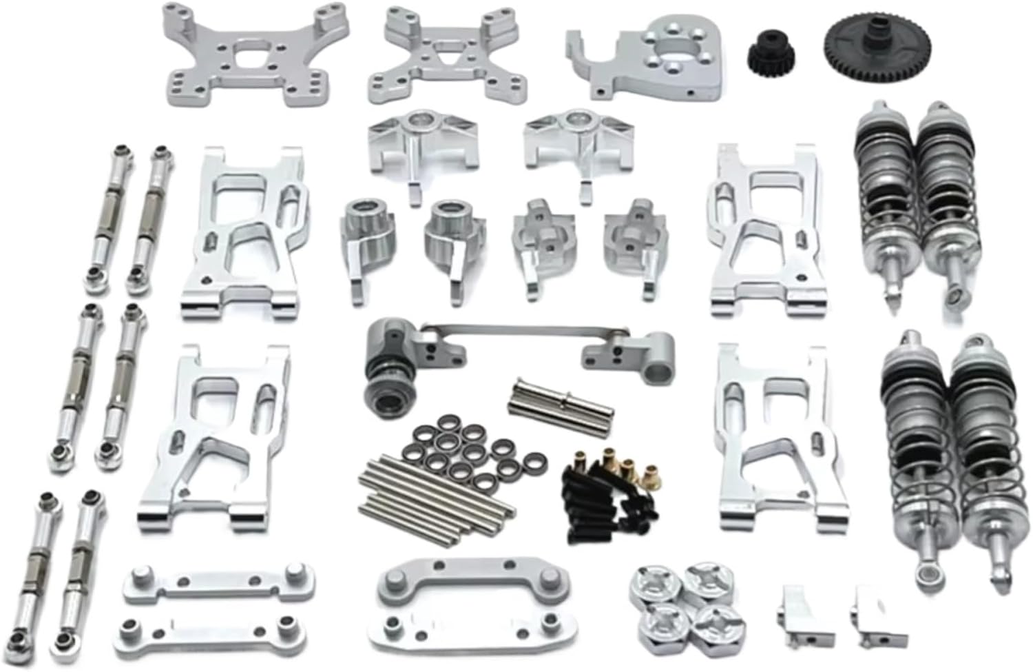 RC Steering Knuckle for Wltoys 144001 124016 124017 124019 Metal Central Differential Shaft Gear Box Steering Cup CVD Drive Shaft Rc Car Parts Replacement