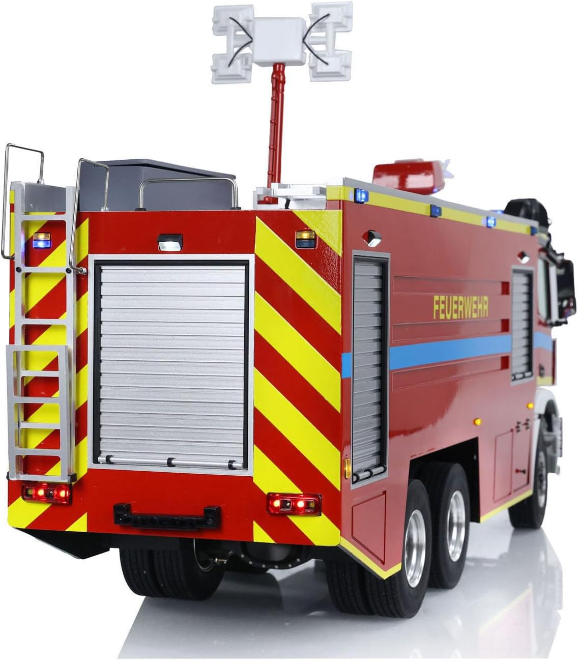 6X6 1/14 RC Fire Vehicles Remote Control Fire Fighting Truck 2-Speed Transmission Differential Lock Axles RTR Car Model Sound