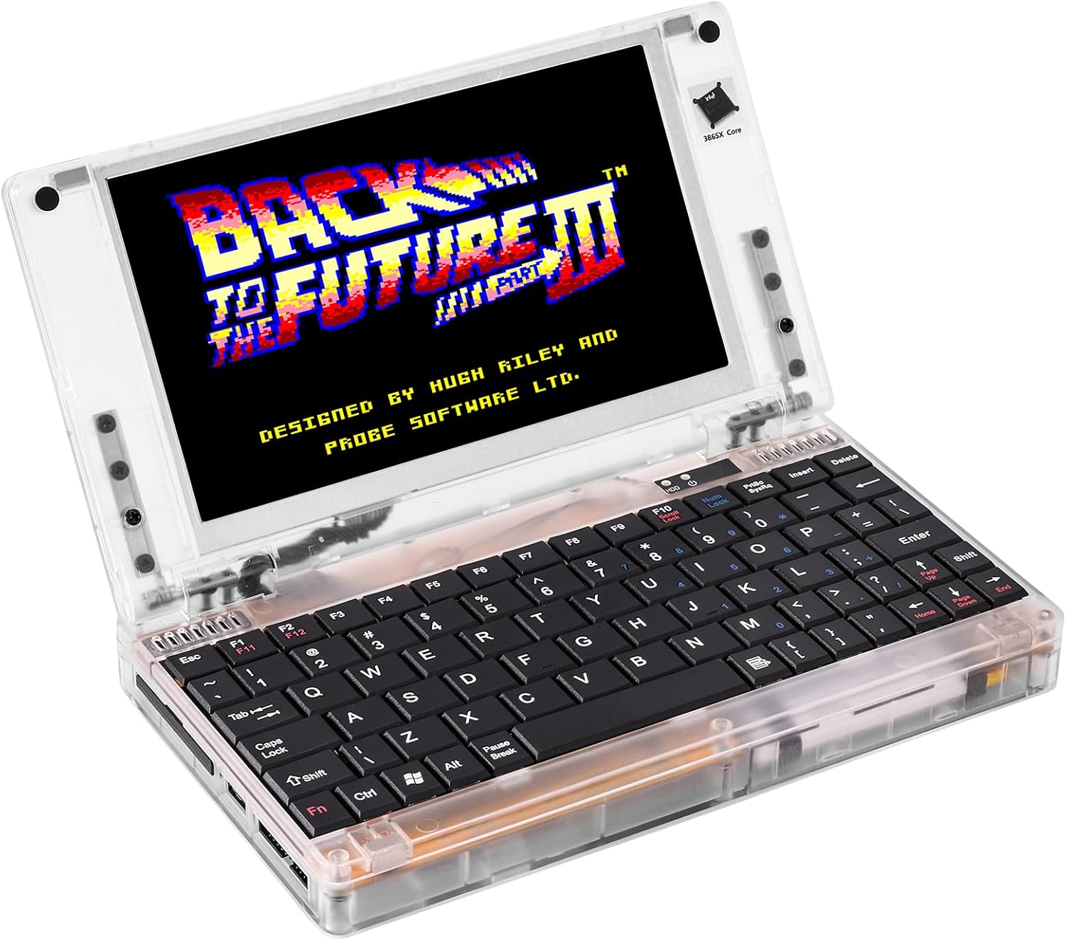 Retro Pocket 386 CPU XT PC Laptop Computer 8088, Mini Laptop Compatible with Windows3.1 MS-DOS System, OPL3 Sound Card, VGA Graphics Card, LCD Screen Integrated Mouse Notebook Computer