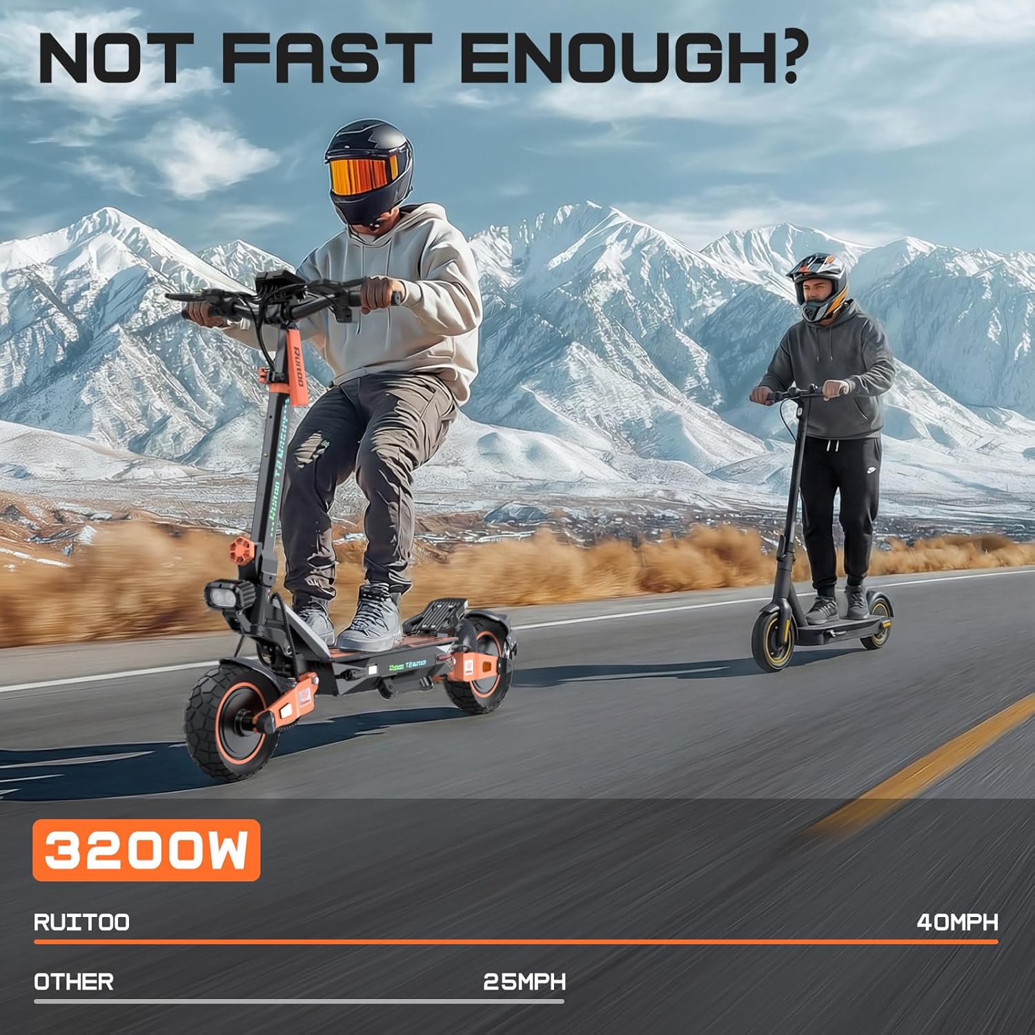 Electric Scooter， Adult Kick Scooter with Off Road Tires & Full Suspension, Foldable E Scooter with 1000W/1600W/3200W Motor Up to 35MPH & 50Miles Range, Adult Electric Scooter with Storage