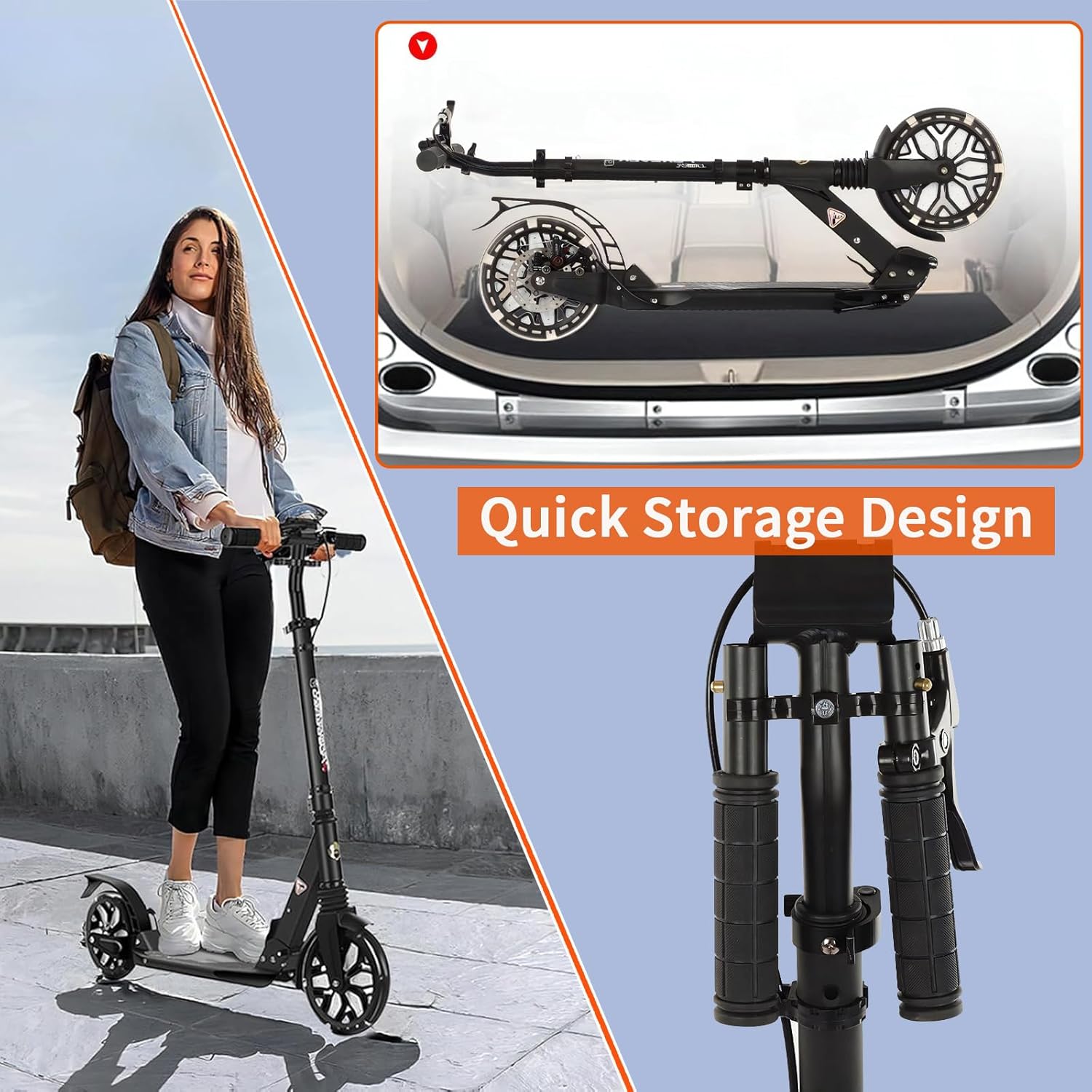 Kick Scooter with Light-Up Wheels, 8