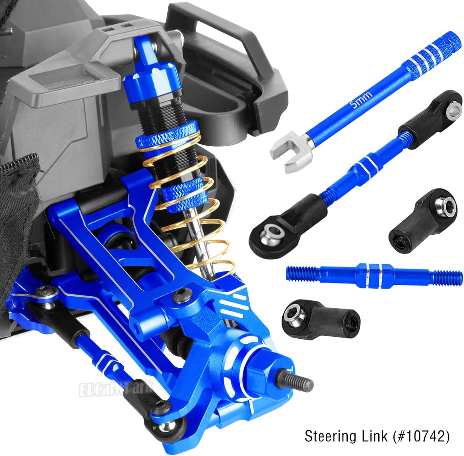 RC Upgrades Part for 1/16 Mini Maxx(#107154-1),Shocks,Dust Resist Cover,Controller Mount Plate,Drive Shaft,Wheelie Bar,Chassis,Arm,Caster/Steering Block,Stub Axle Carriers,Links,Navy Blue