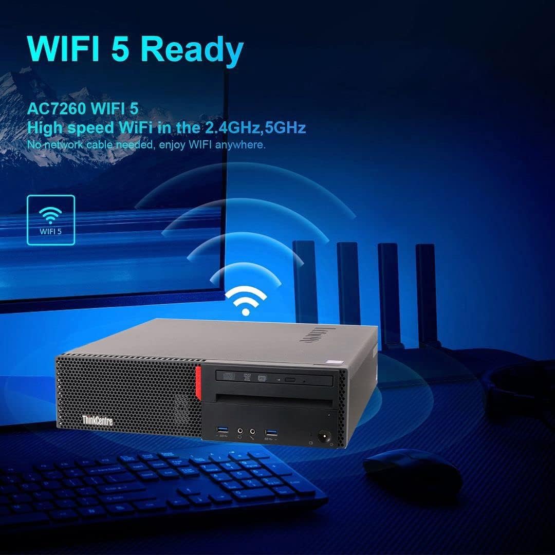 Lenovo ThinkCentre M800 SFF Desktop Computer PC, New KOORUI Dual 24