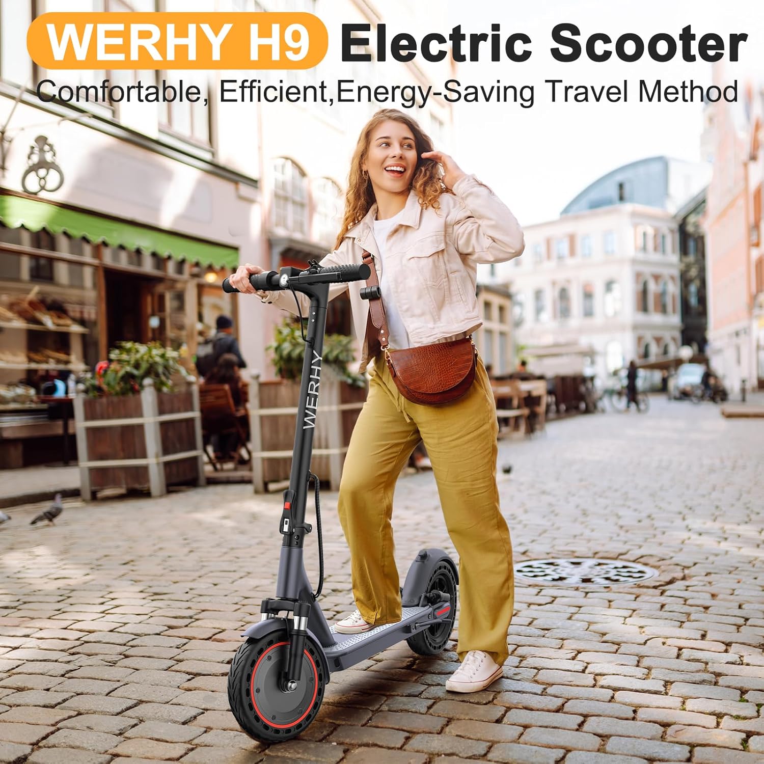 Electric Scooter, Powerful 500/350W Motor, 10