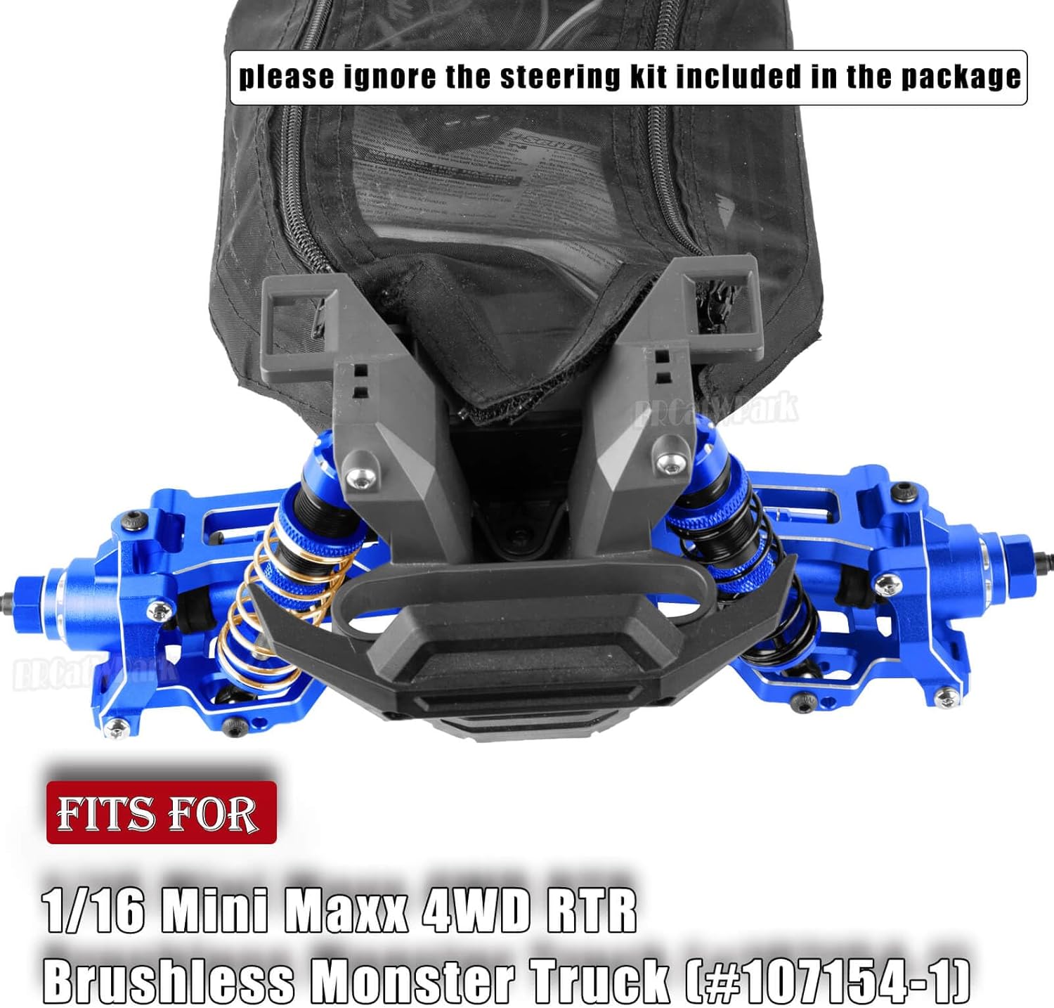 RC Upgrades Part for 1/16 Mini Maxx(#107154-1),Shocks,Dust Resist Cover,Controller Mount Plate,Drive Shaft,Wheelie Bar,Chassis,Arm,Caster/Steering Block,Stub Axle Carriers,Links,Navy Blue