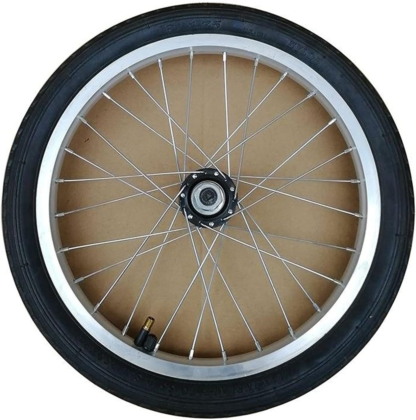 16Inch Wheelchair Wheels Replacement, Black Pneumatic Tires with 12 mm/14 mm Bearing, 16x1.75 Inch (Grey 12mm Bearing)