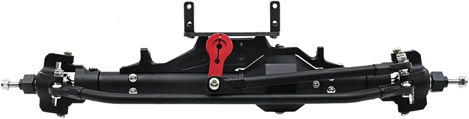 RC Axle Models For Axial For Wraith 90018 RR10 For Capra 1.9 For UTB 1/10 CNC Aluminum Complete Front Rear Axle With Tie Rod Servo Mount RC Crawler(Silver,1set)