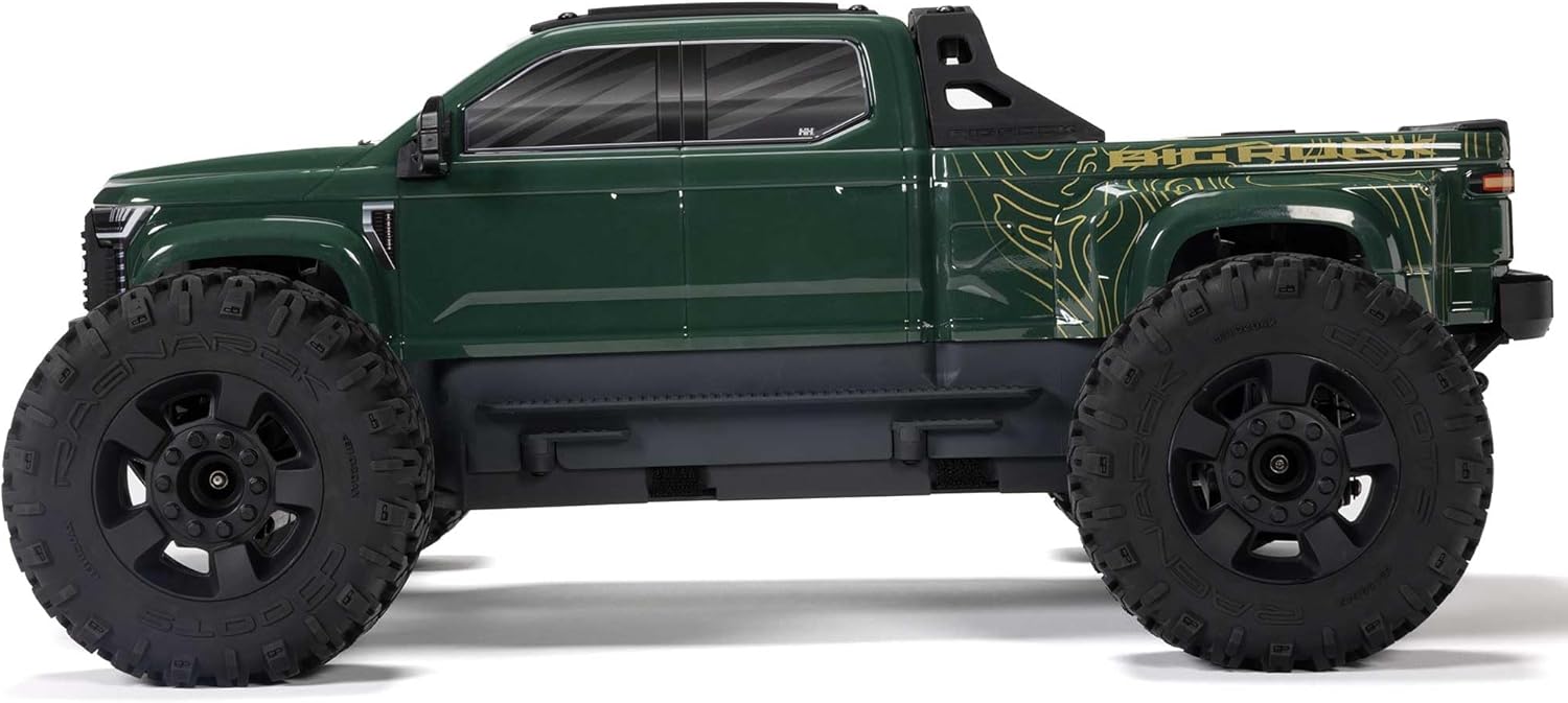 ARRMARC Truck 1/10 Big Rock 4X4 223S BLX BRUSHLESS Street Truck RTR (Batteries and Charger Not Included) with DSC, (Green), ARA4312V4T2