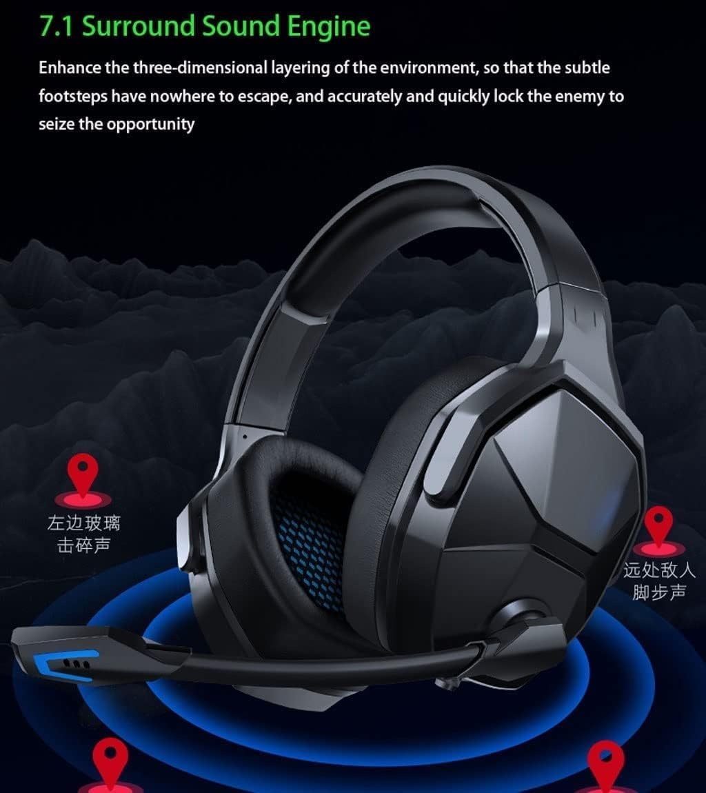 Gaming USB Headset with 3.5mm, Headphones with Noise Cancelling Mic for Computer PC Gamer