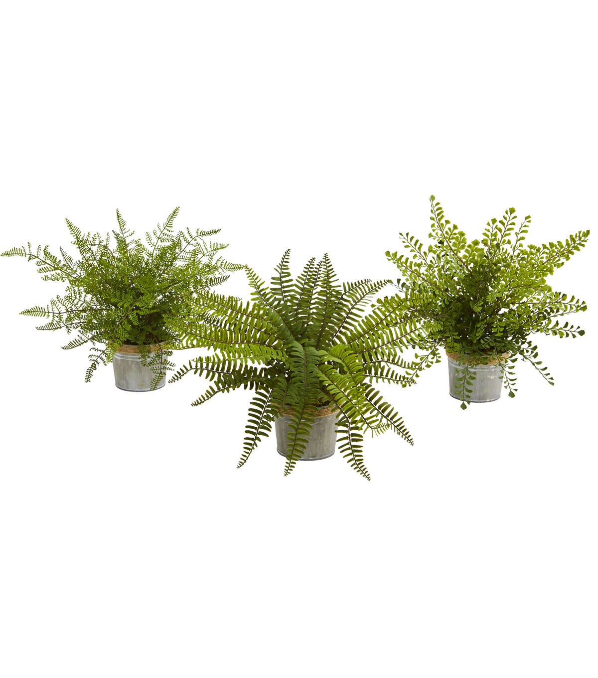 Nearly Natural 14 Artificial Assorted Ferns in Planter