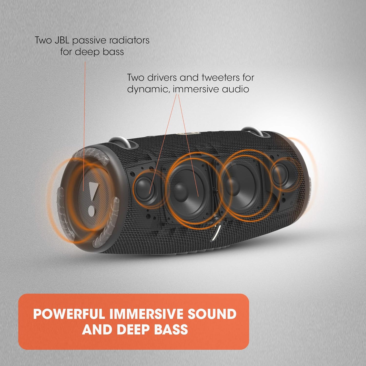 JBL Xtreme 3 - Portable Bluetooth Speaker, Powerful Sound and Deep Bass, IP67 Waterproof, 15 Hours of Playtime, Powerbank, PartyBoost for Multi-speaker Pairing (Black)