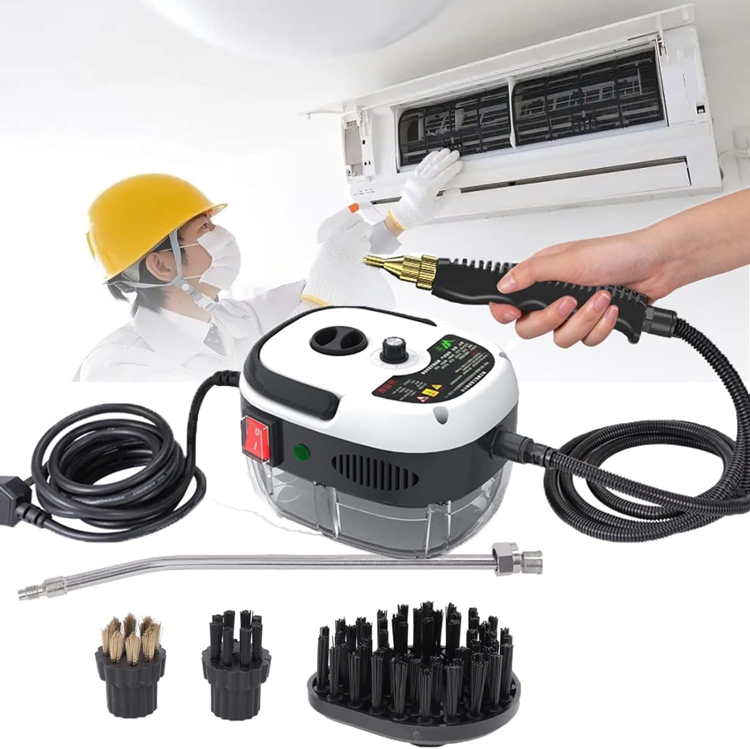 Portable Hand-held Steam Cleaner - Automatic Pump for Kitchen, Bathroom, Furniture, and Car Detailing