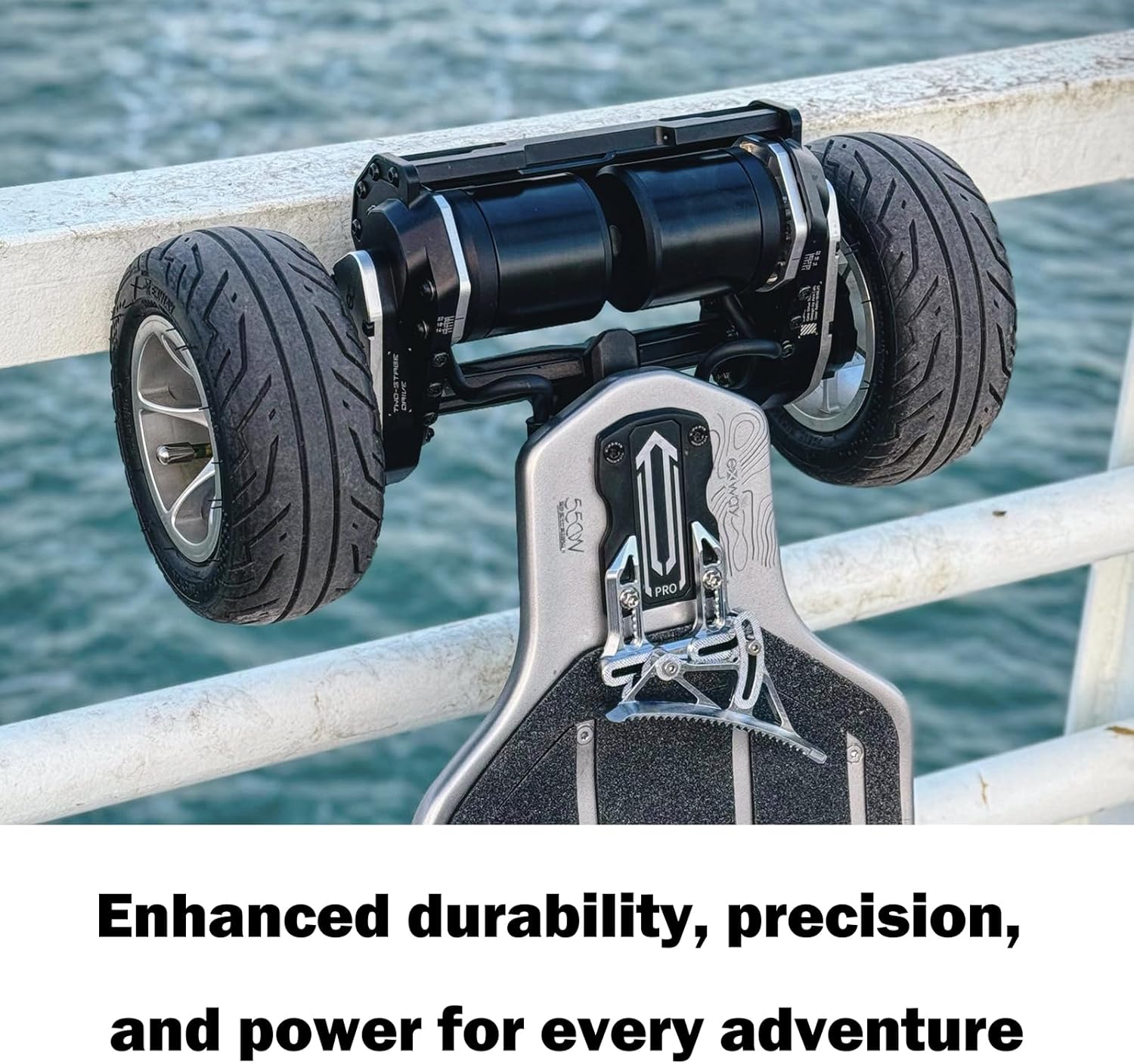 Exway Atlas All-Terrain Off Road Electric Skateboards, Top Speed of 35 Mph, 24 Miles Range Mountain Board, Optional AUXPack Battery, Professional Electric Longboard for Adults